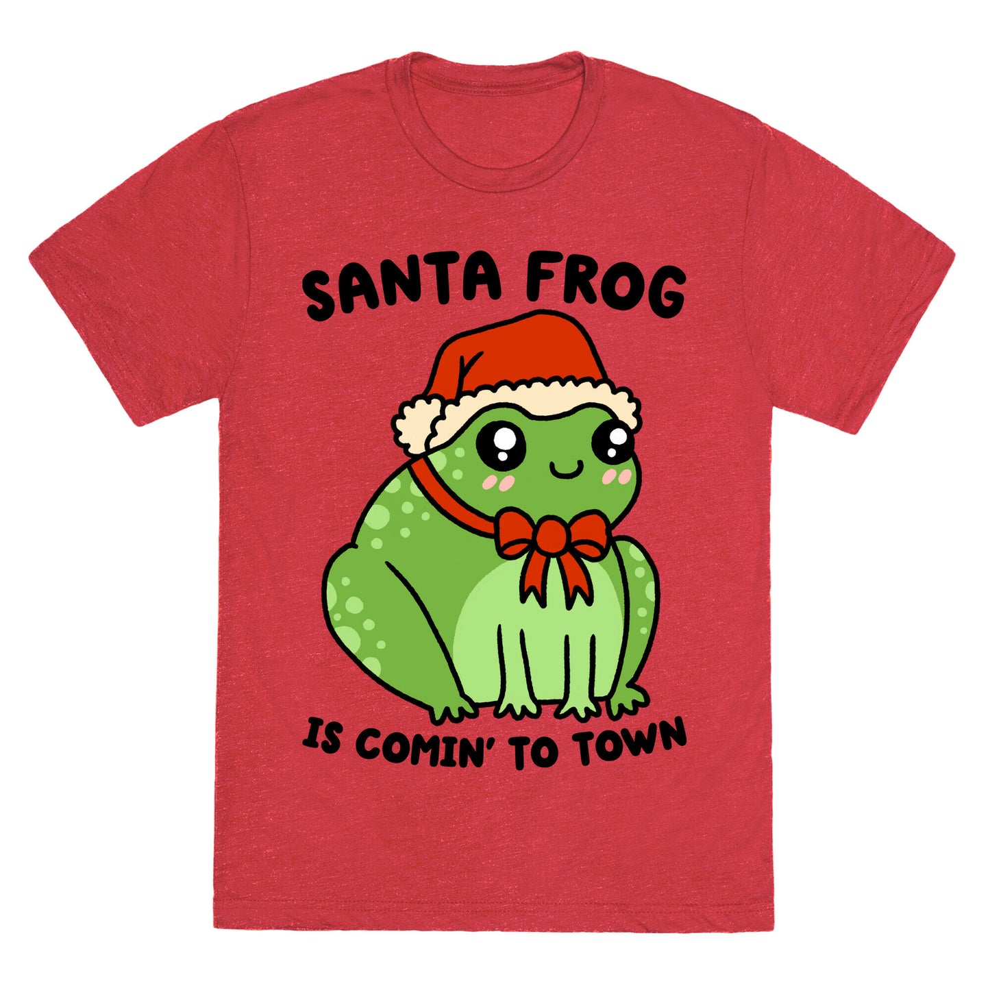 Santa Frog Is Comin' To Town Unisex Triblend Tee