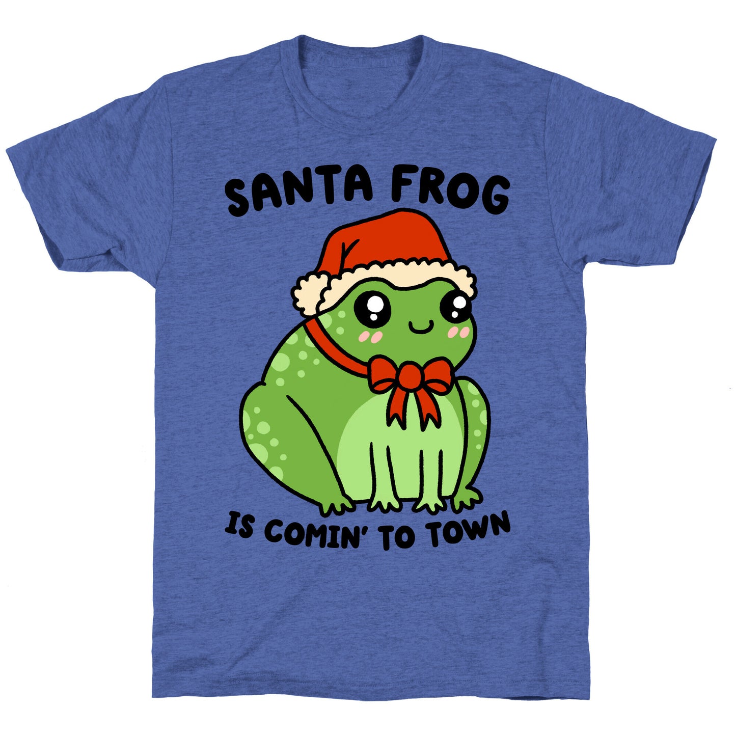 Santa Frog Is Comin' To Town Unisex Triblend Tee