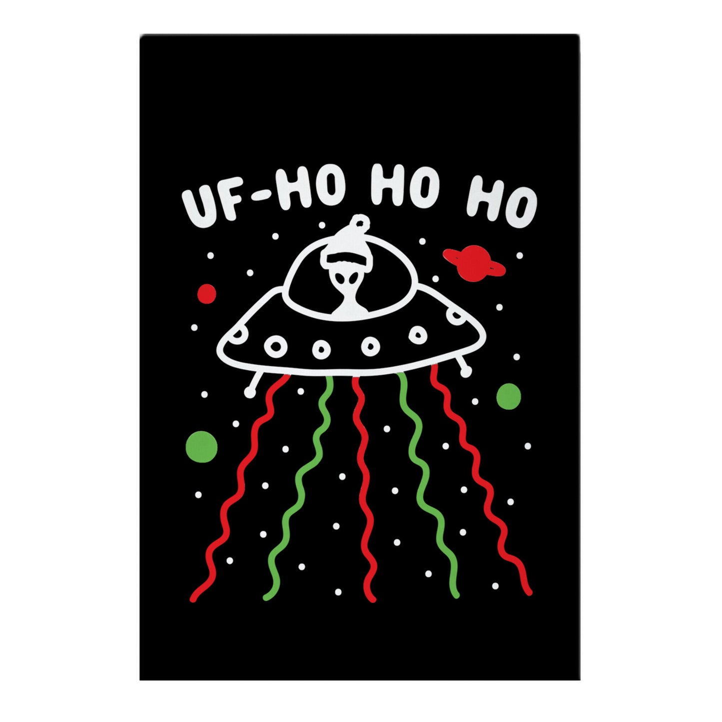 UF-Ho Ho Ho Santa Alien Garden Flag