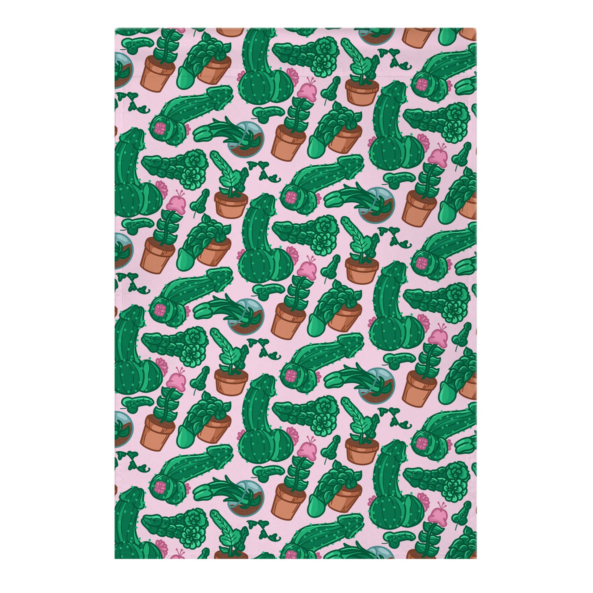 Penis Plants Pattern Garden Flag