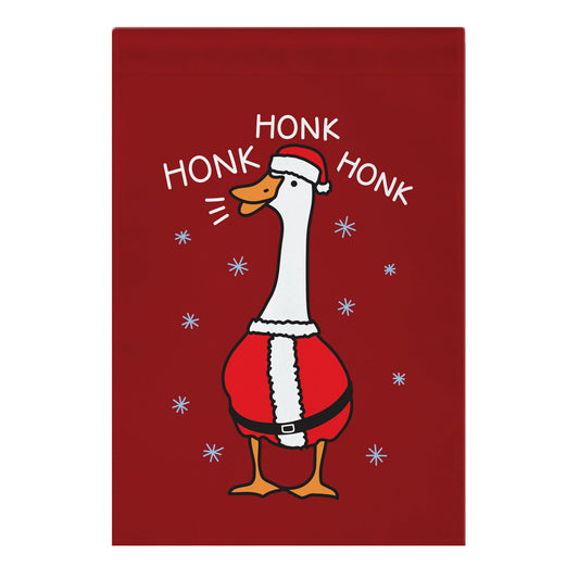 Honk Honk Honk Santa Goose Garden Flag