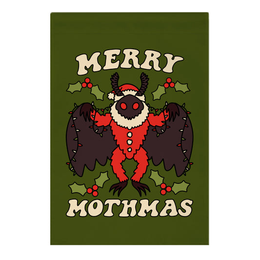 Merry Mothmas Garden Flag
