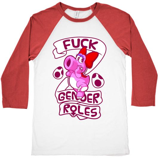 Fuck Gender Roles (Birdo) Baseball Tee