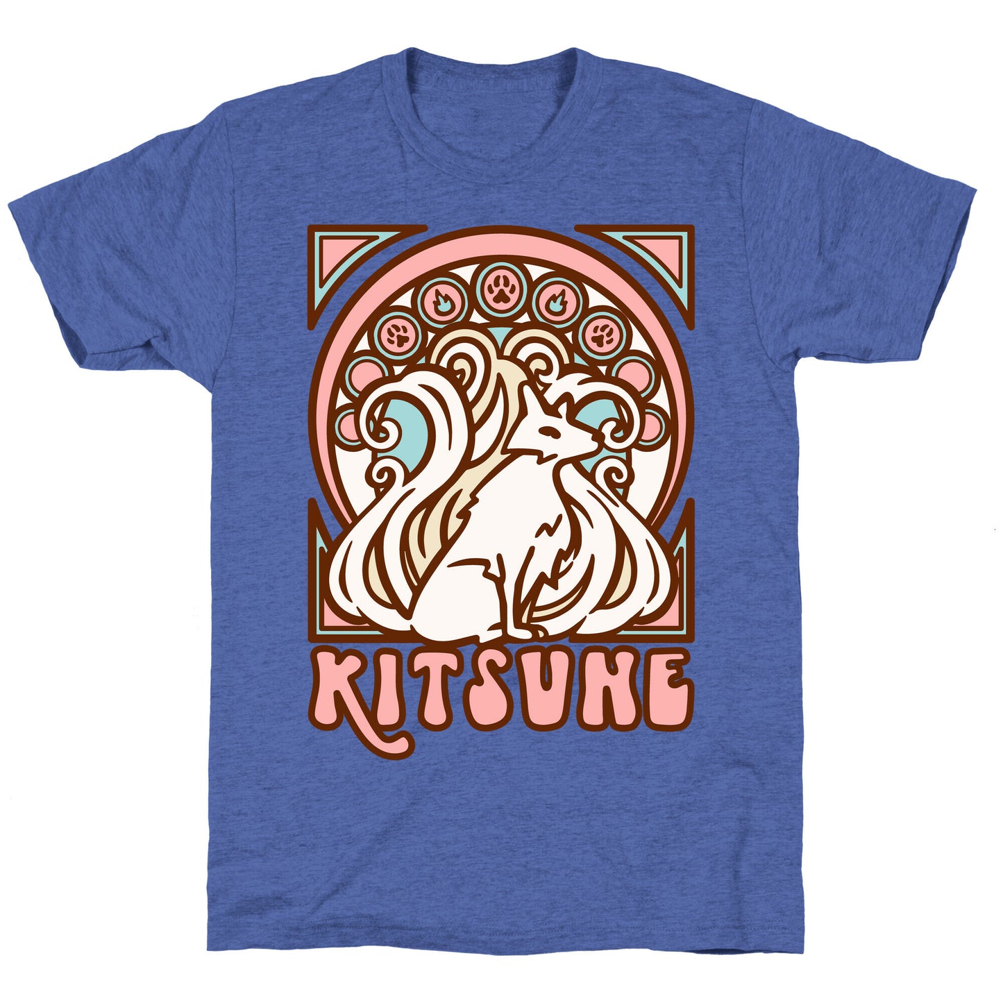 Art Nouveau Kitsune Unisex Triblend Tee