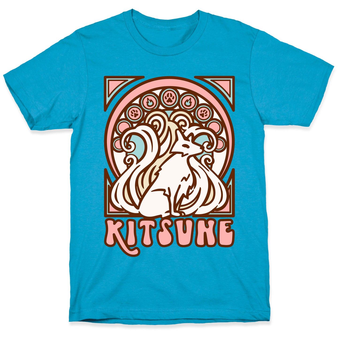 Art Nouveau Kitsune Unisex Triblend Tee