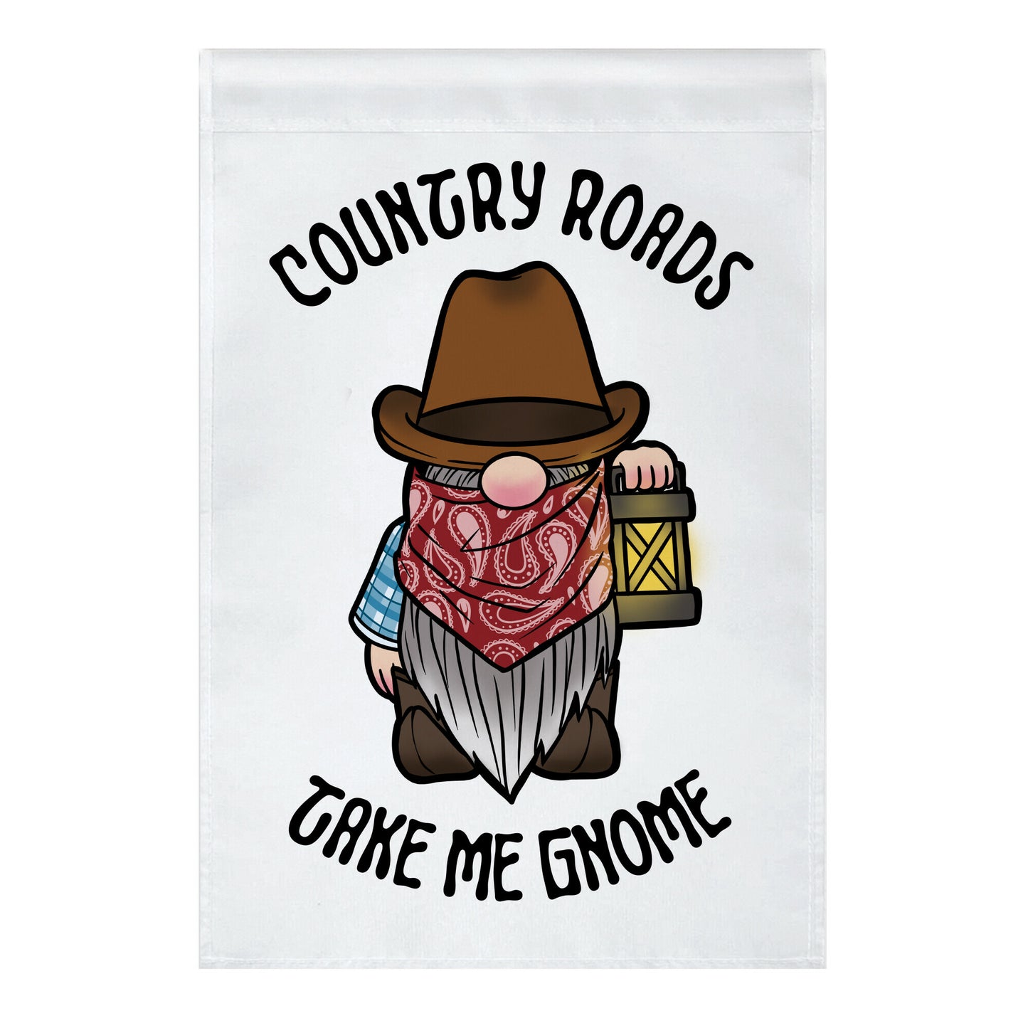 Country Roads, Take Me Gnome Garden Flag