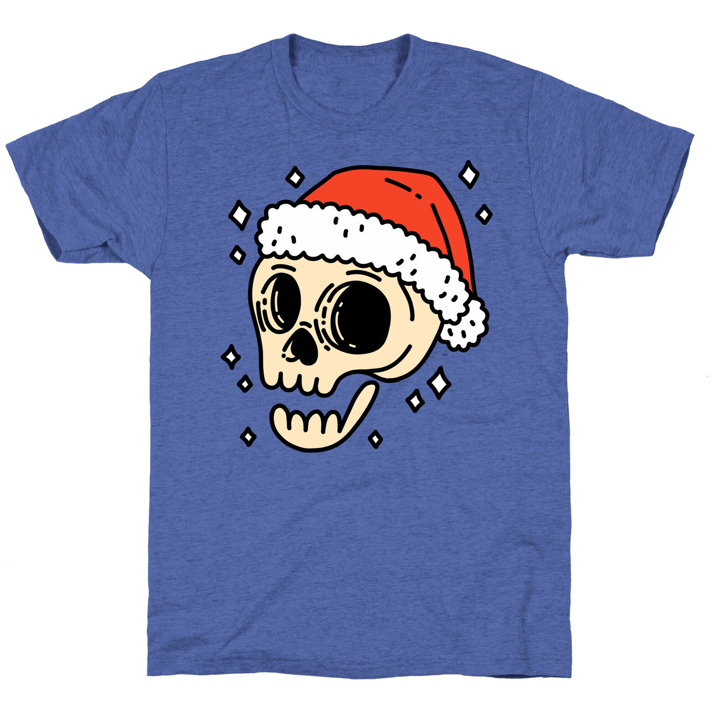 Santa Skull Unisex Triblend Tee