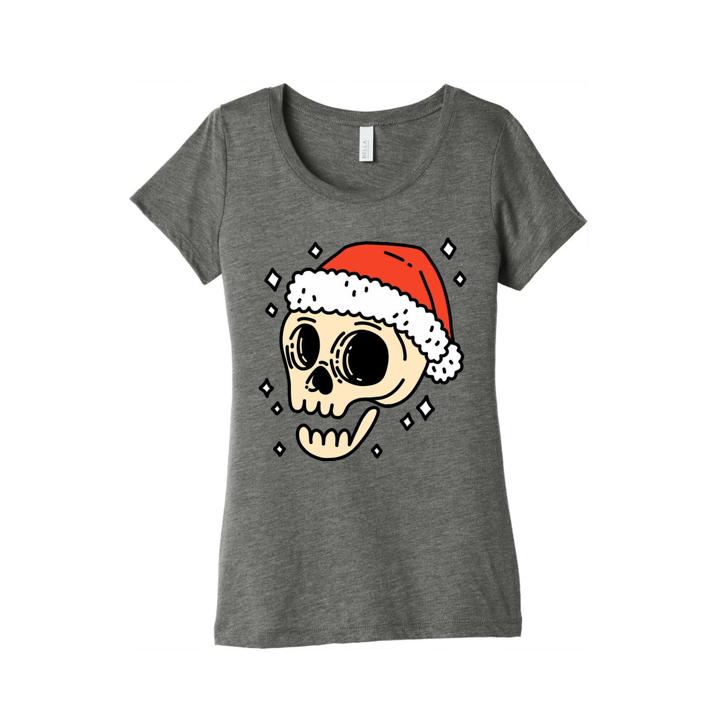 Santa Skull Women's Triblend Tee