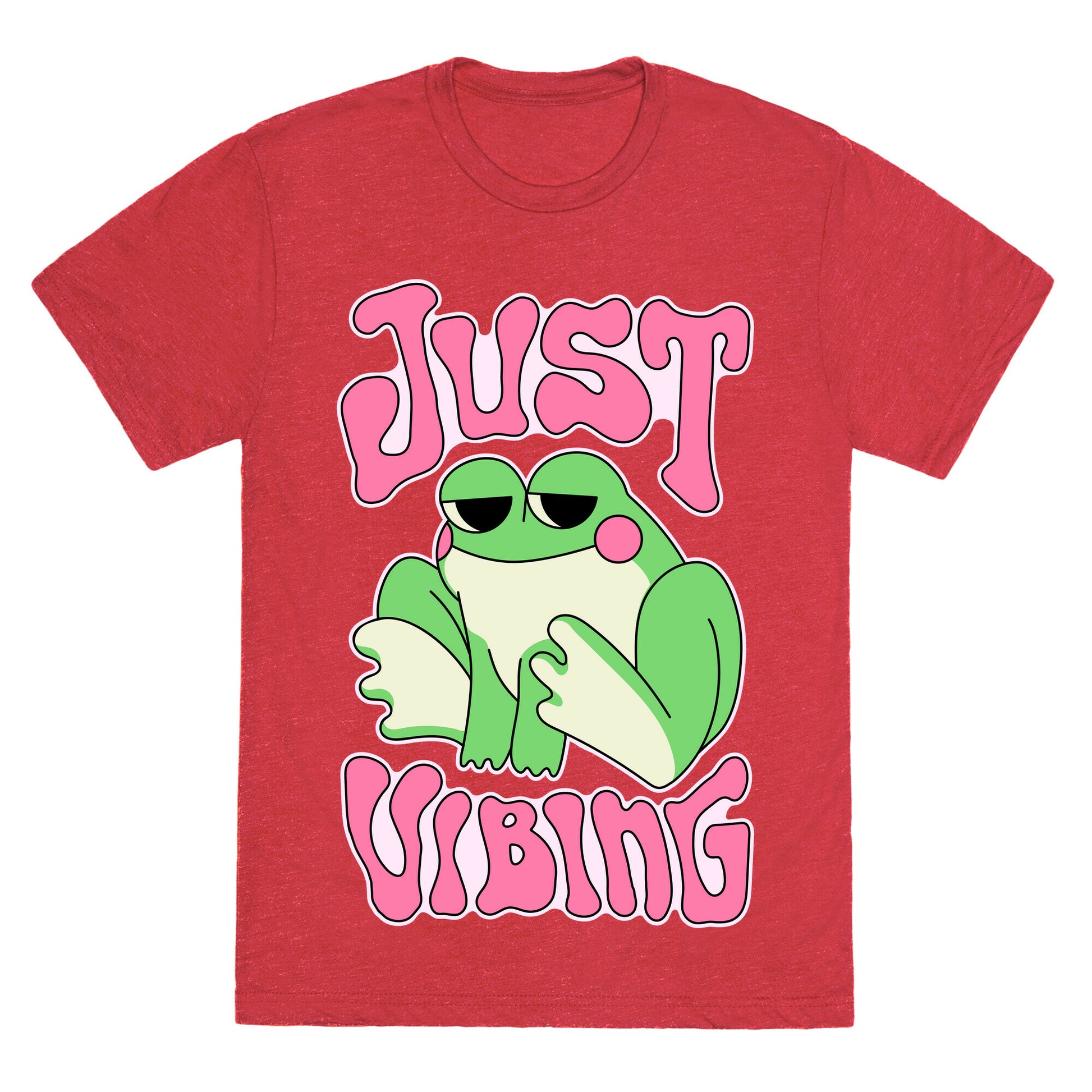 Just Vibing Groovy Frog Unisex Triblend Tee