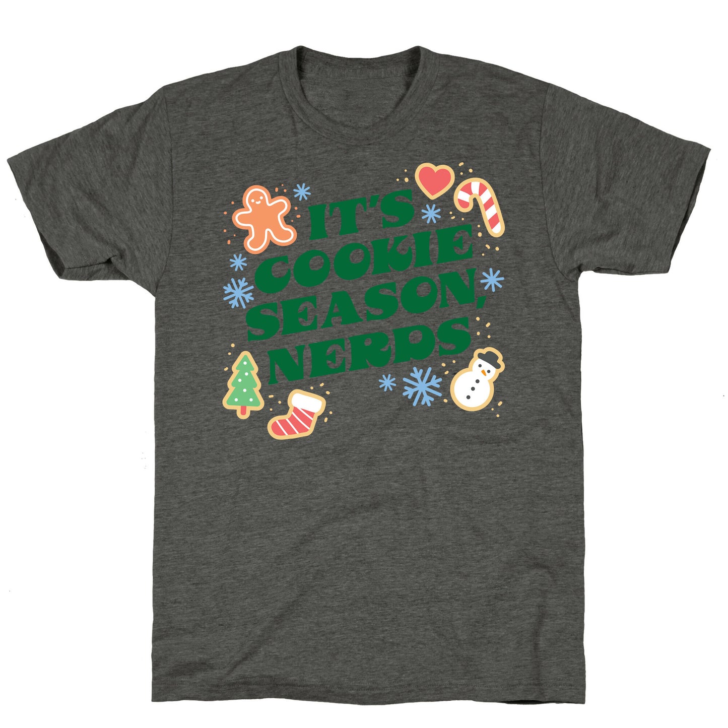 It's Cookie Season, Nerds Christmas Unisex Triblend Tee