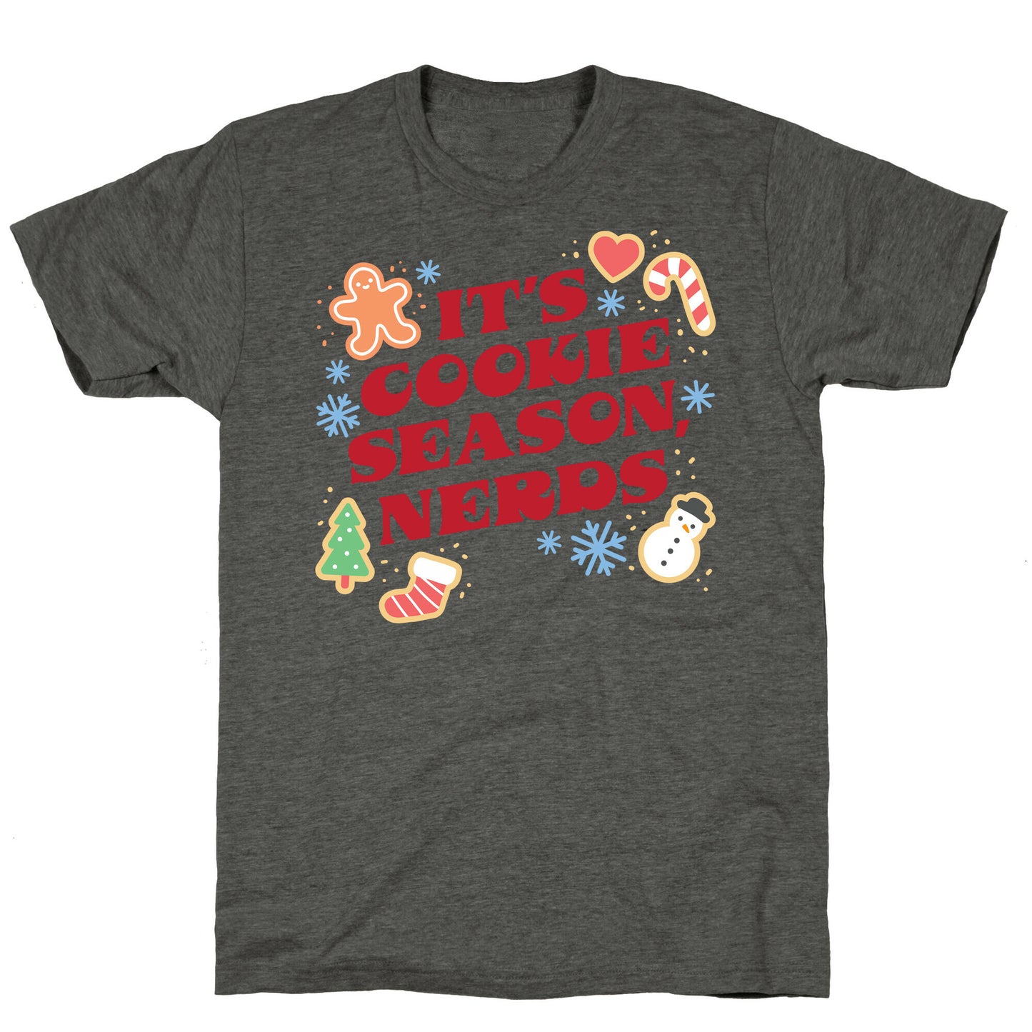 It's Cookie Season, Nerds Christmas Unisex Triblend Tee