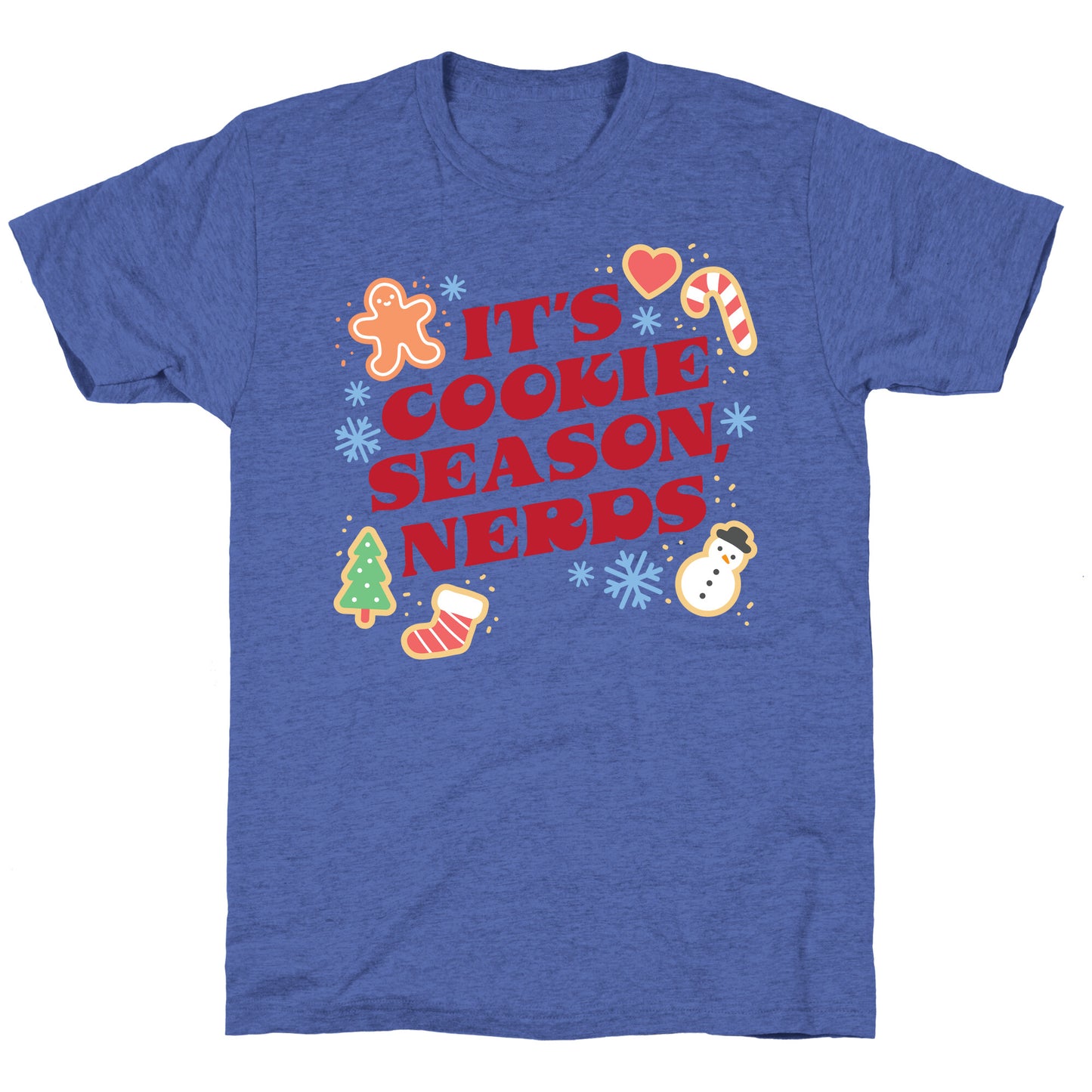 It's Cookie Season, Nerds Christmas Unisex Triblend Tee