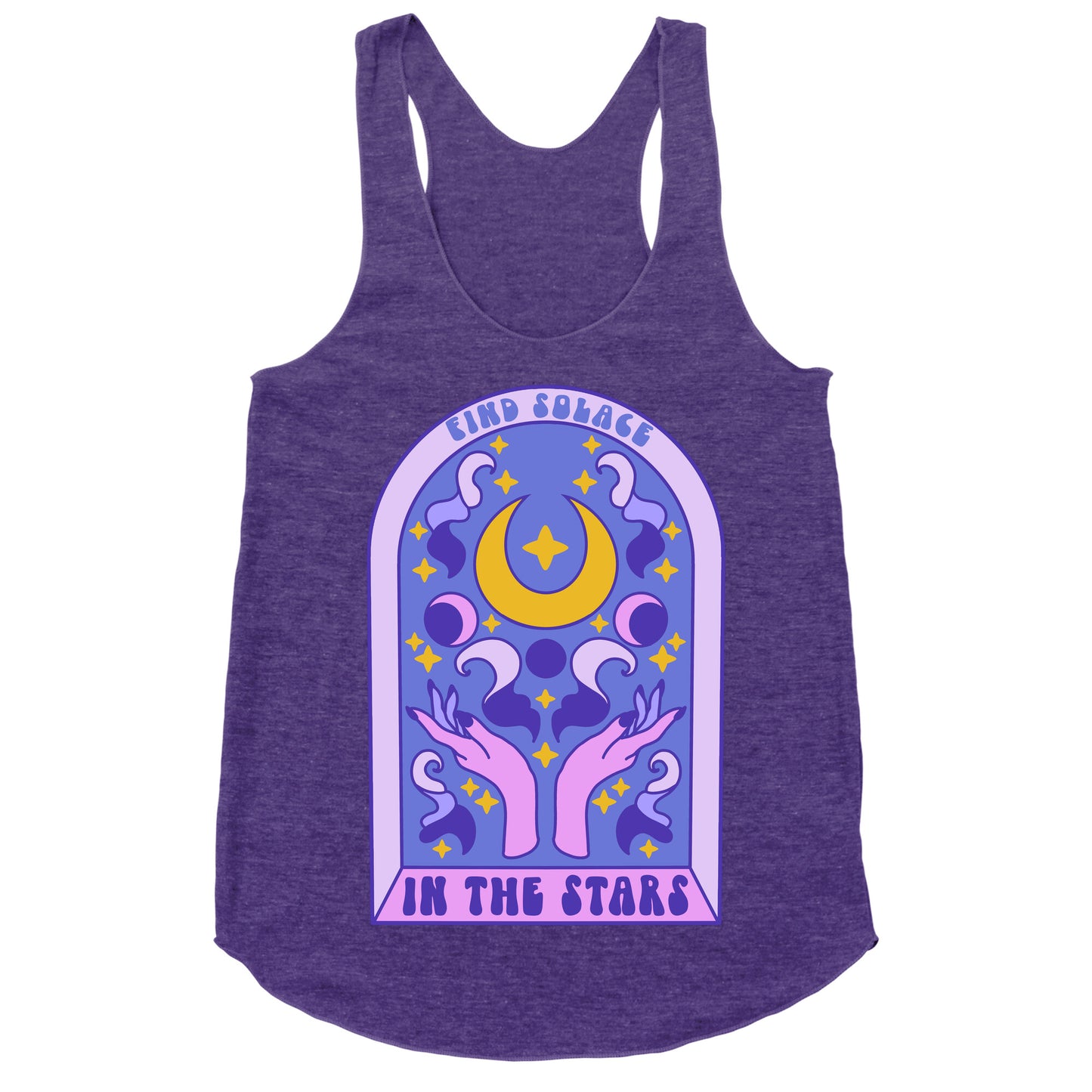 Find Solace In The Stars Racerback Tank