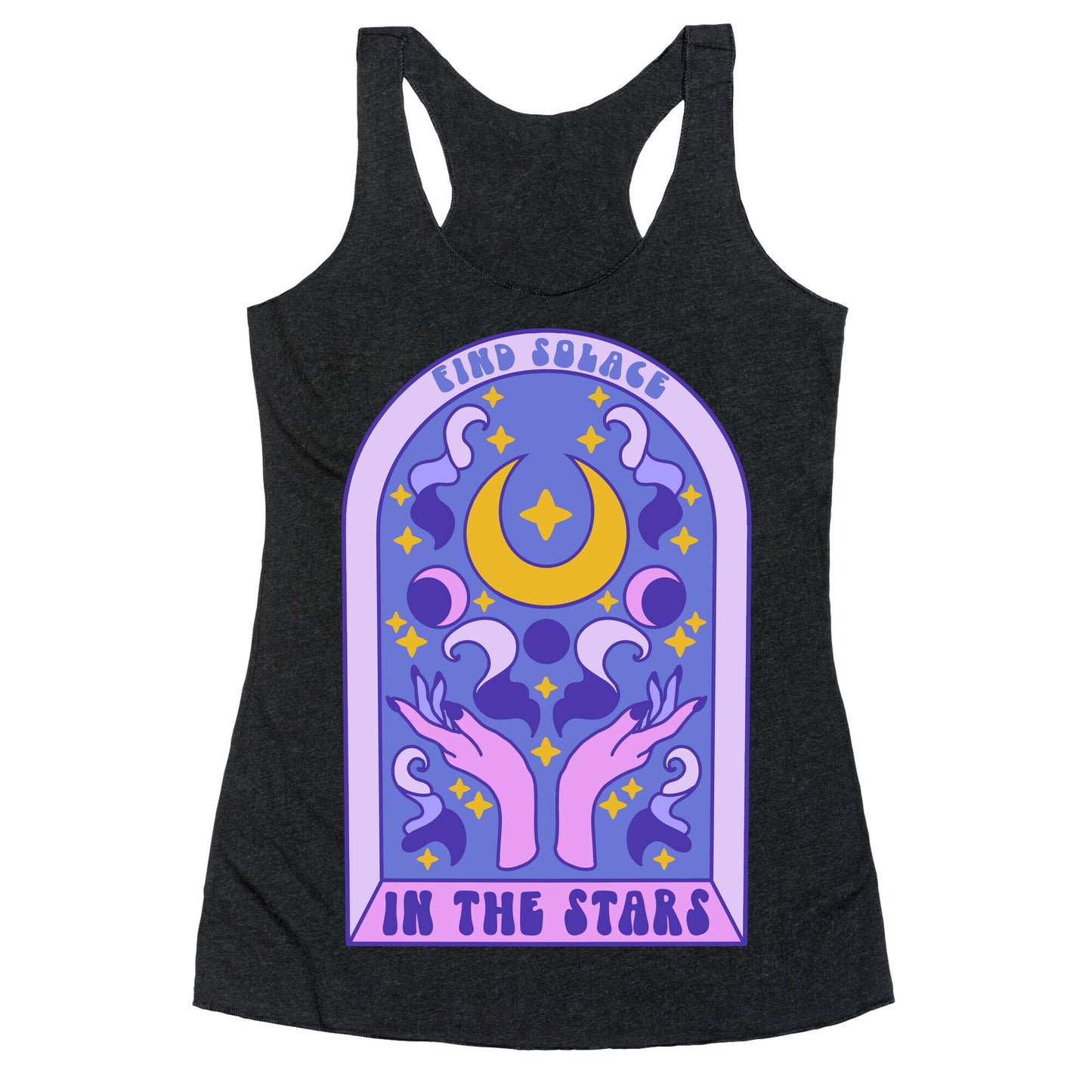 Find Solace In The Stars Racerback Tank