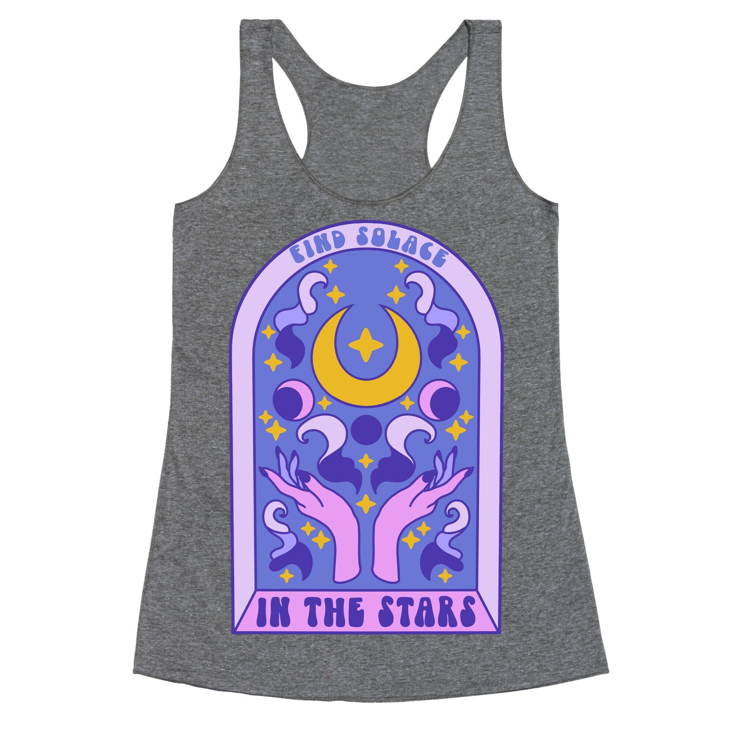 Find Solace In The Stars Racerback Tank
