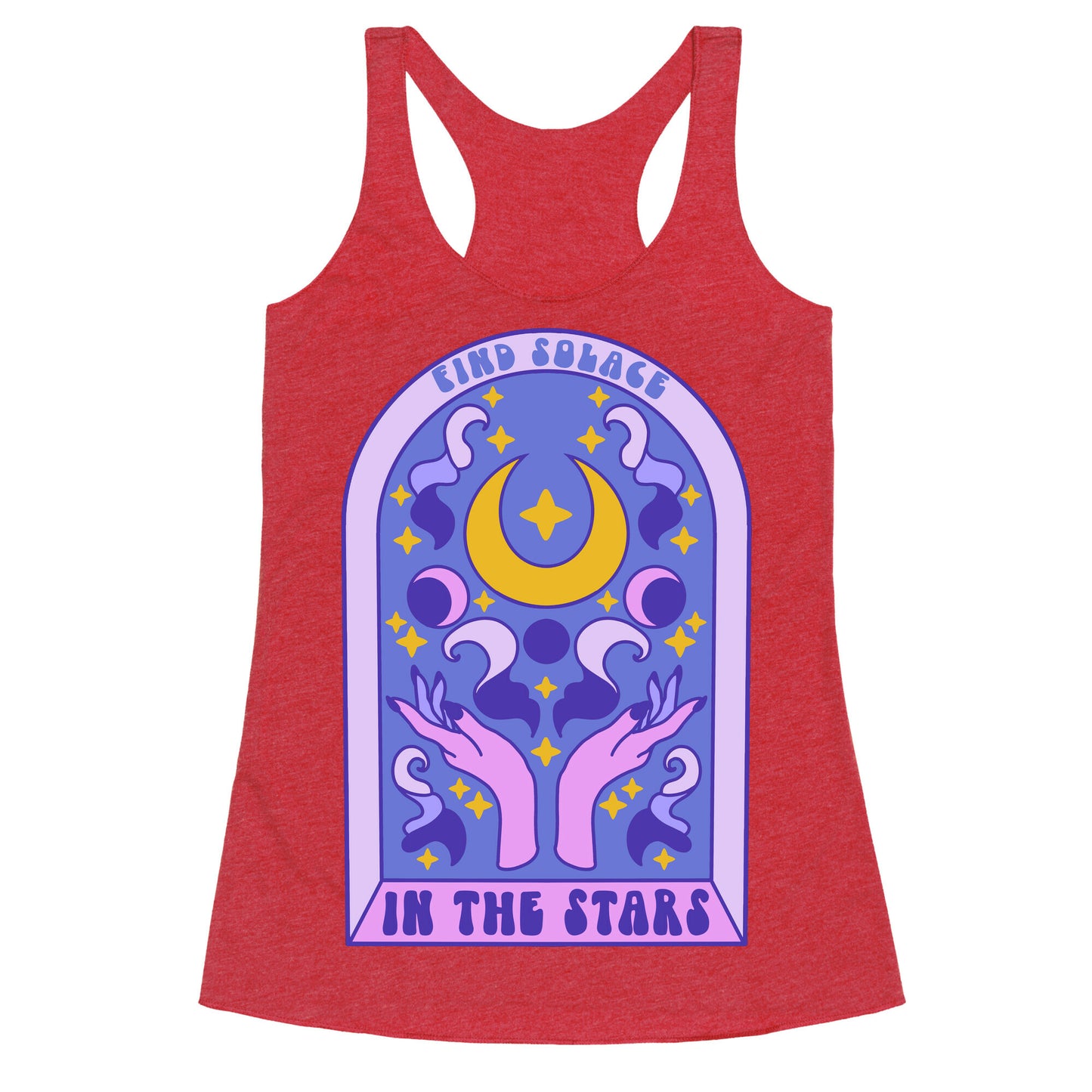Find Solace In The Stars Racerback Tank