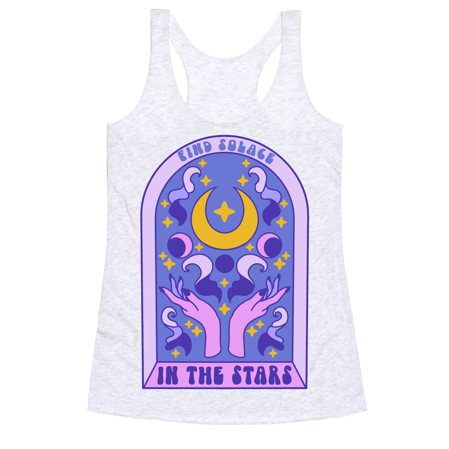 Find Solace In The Stars Racerback Tank
