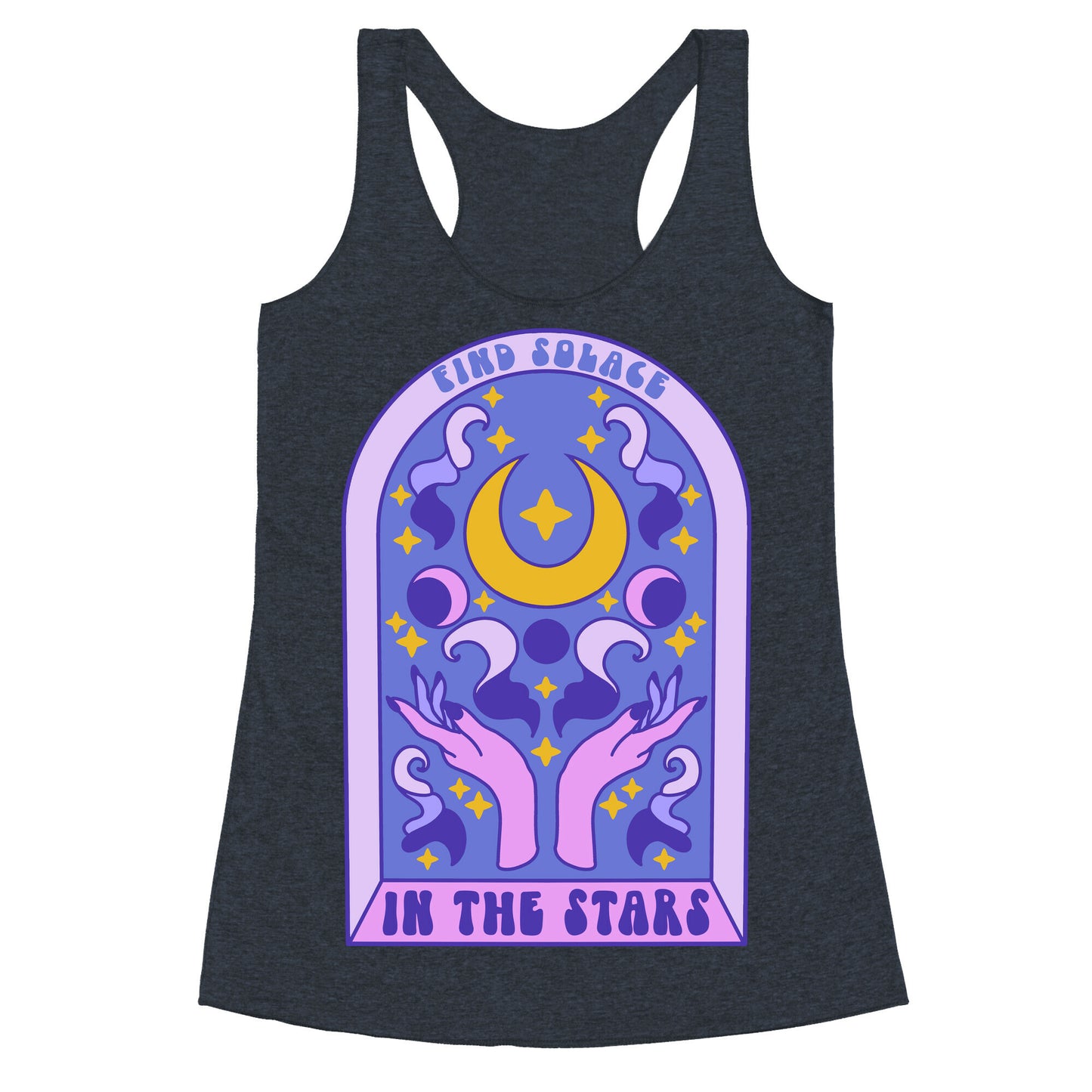 Find Solace In The Stars Racerback Tank