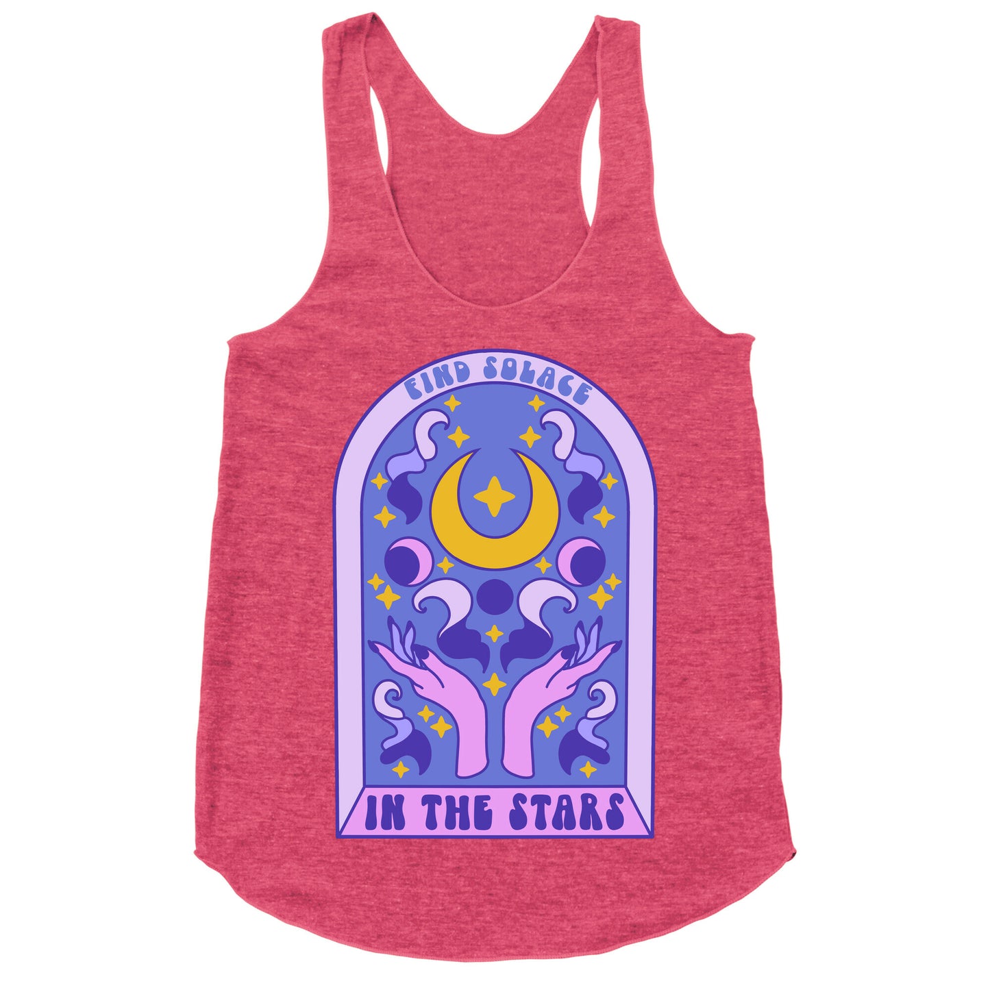 Find Solace In The Stars Racerback Tank