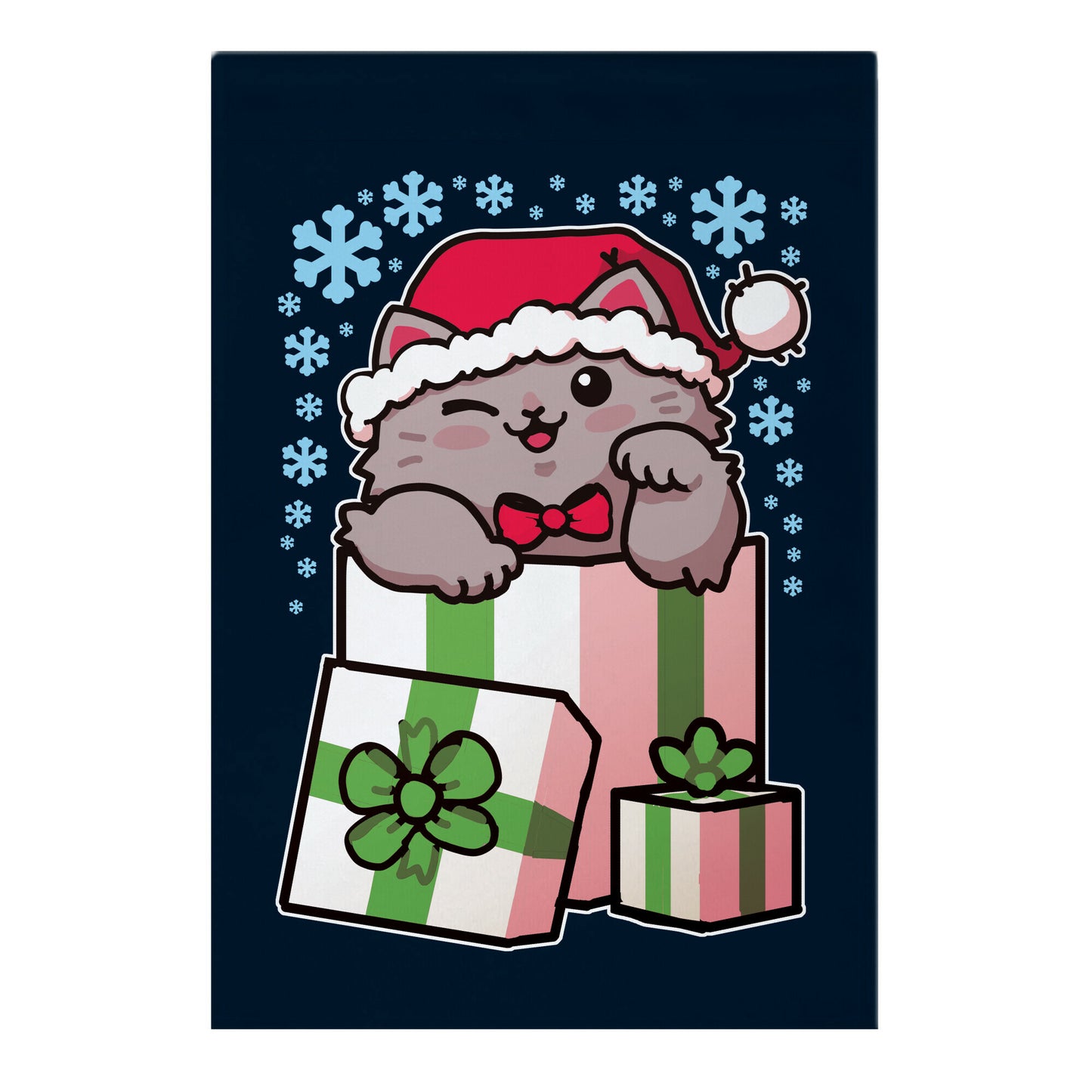 Cute Christmas Cat Garden Flag