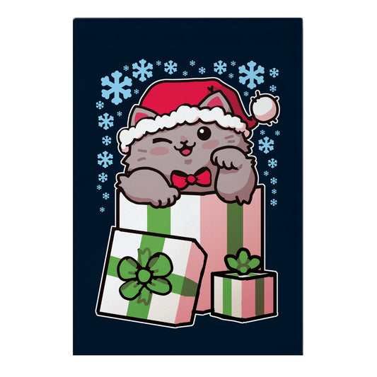 Cute Christmas Cat Garden Flag