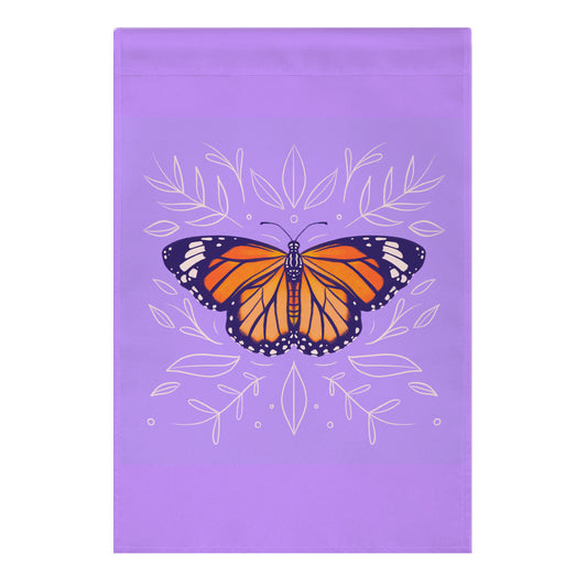 Purple Solo Monarch Garden Flag
