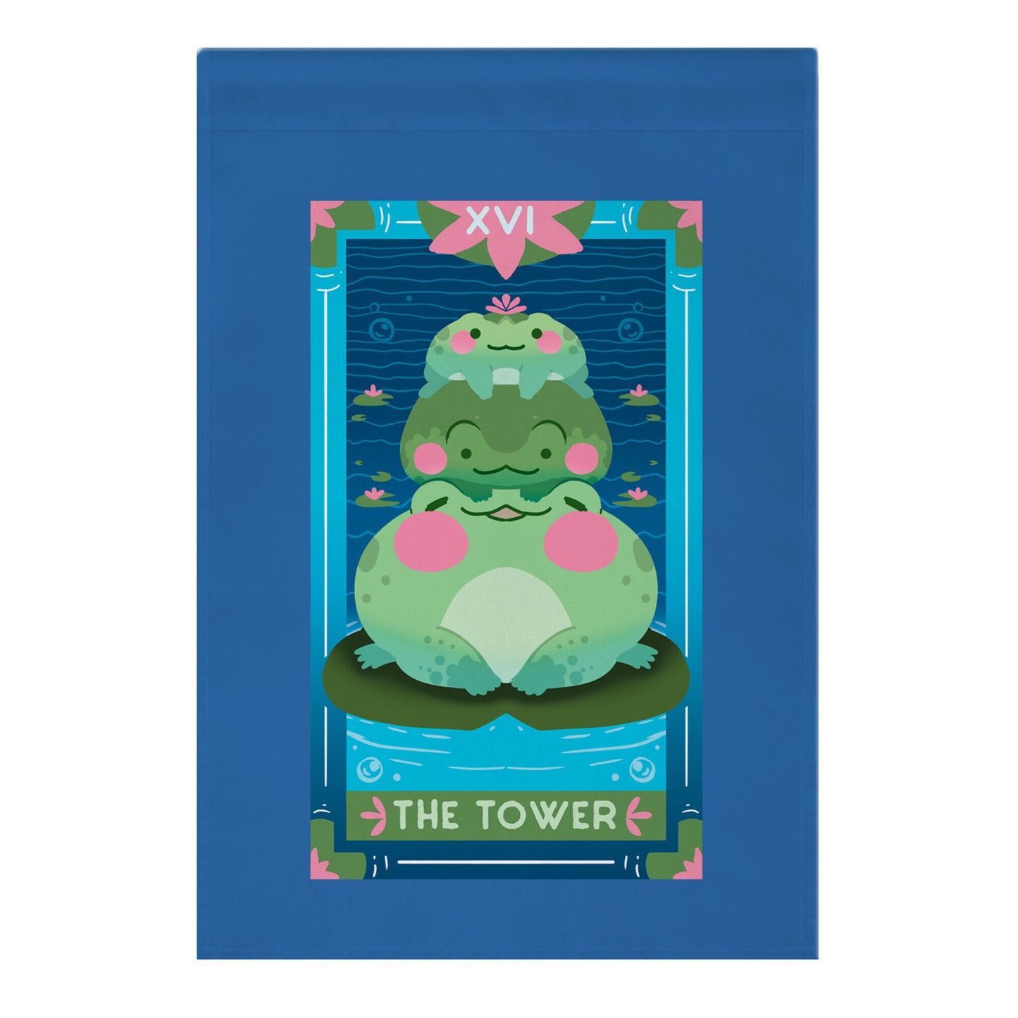 The Tower of Frogs Garden Flag
