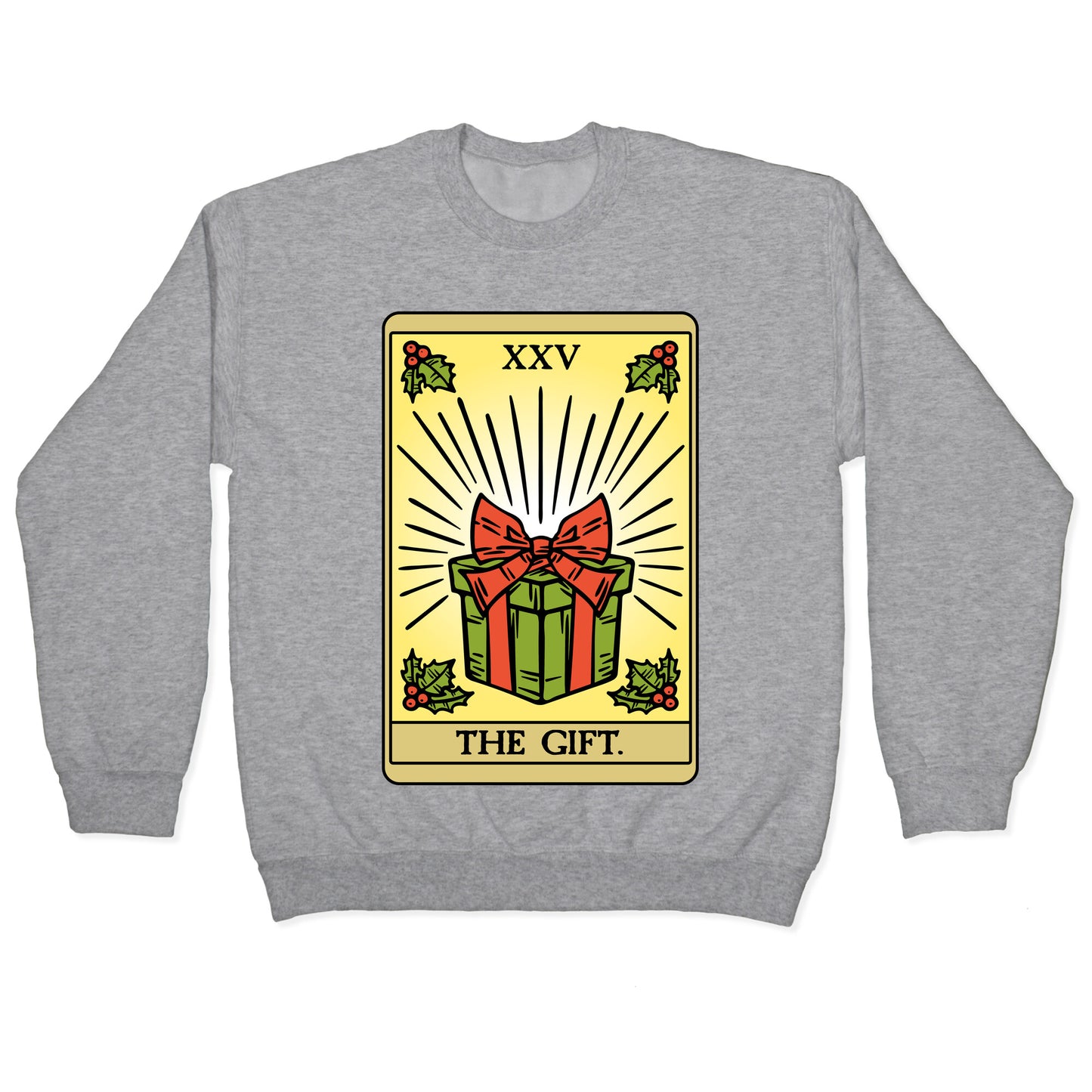 The Gift Tarot Card Holiday Gift Tags Crewneck Sweatshirt