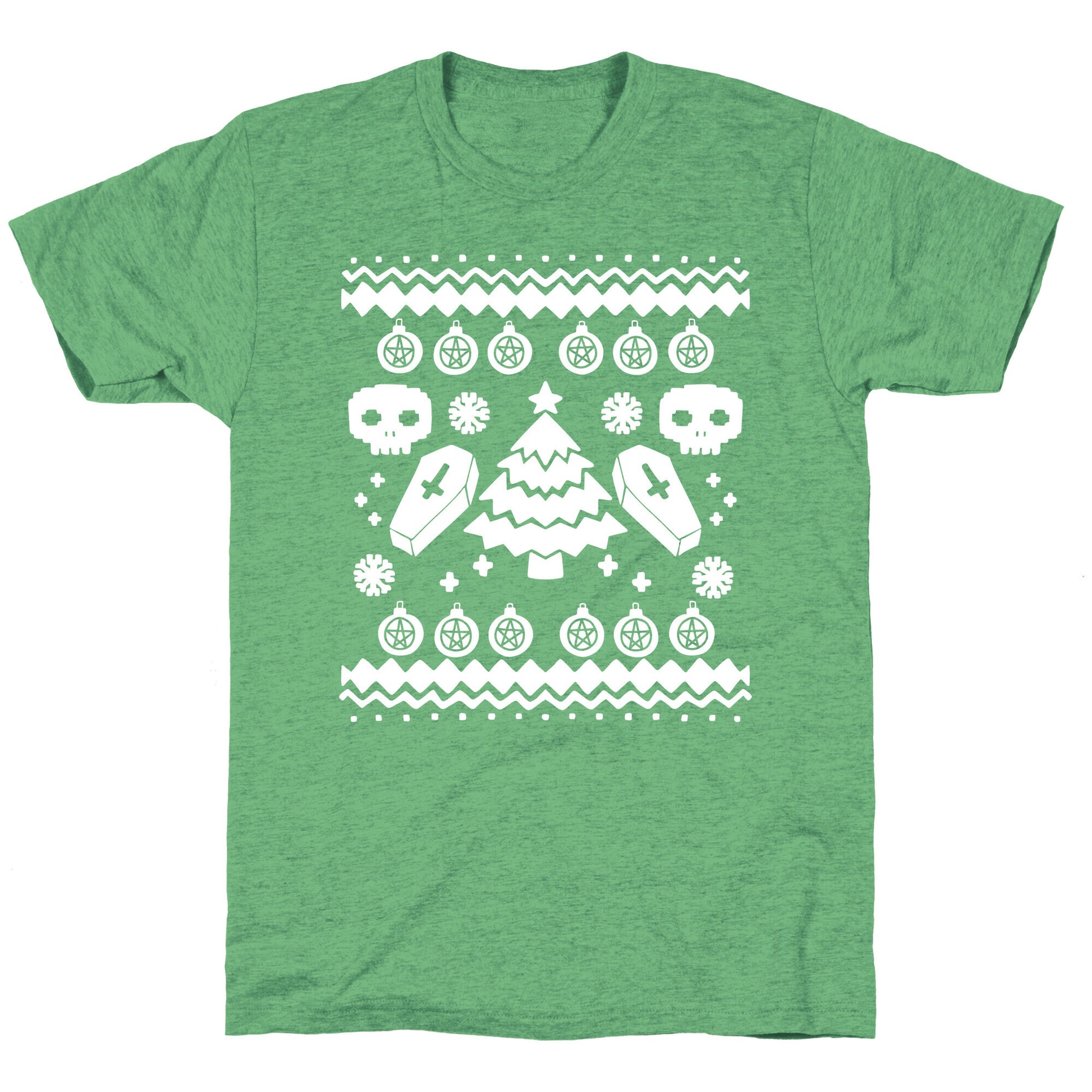 Goth Xmas Ugly Sweater Unisex Triblend Tee