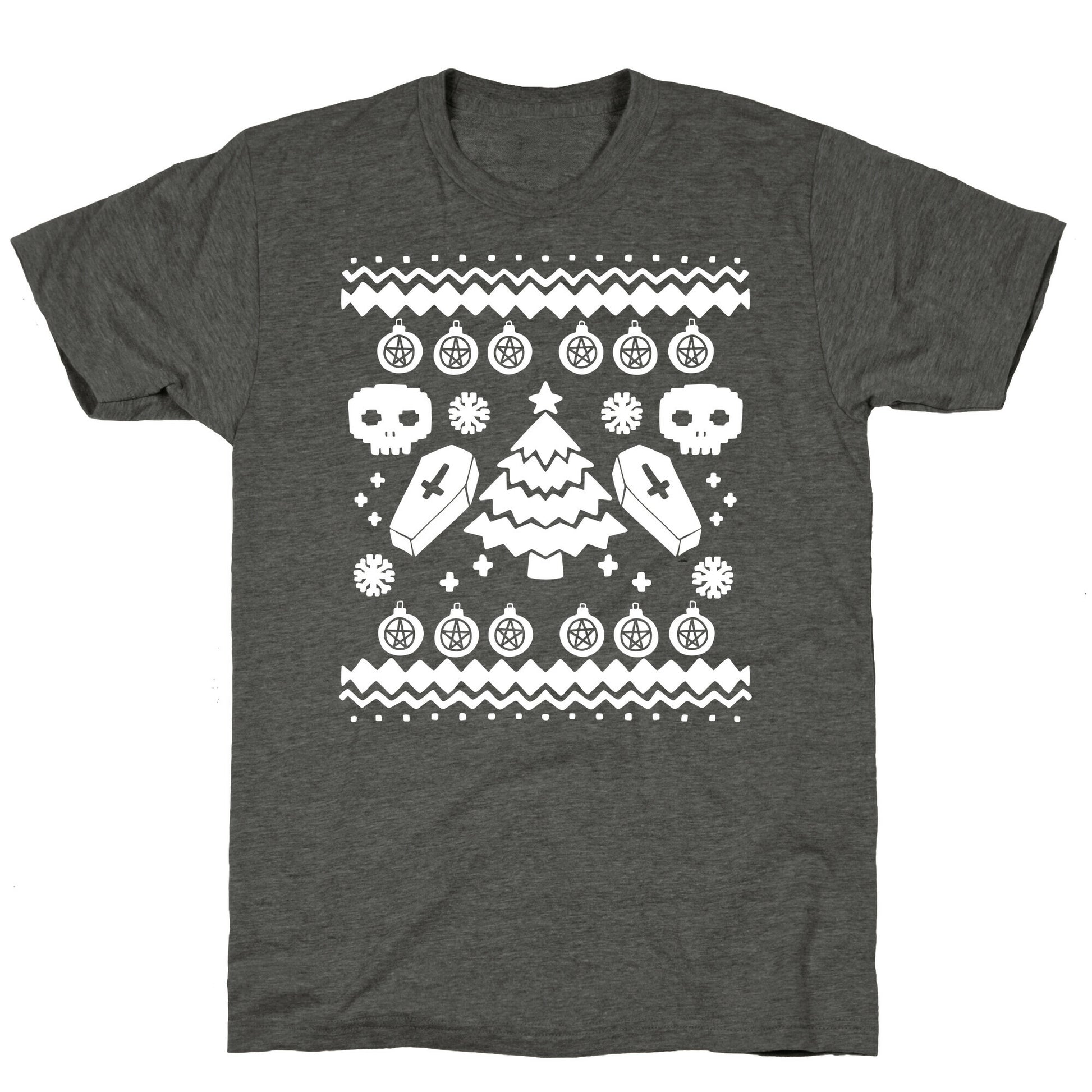 Goth Xmas Ugly Sweater Unisex Triblend Tee