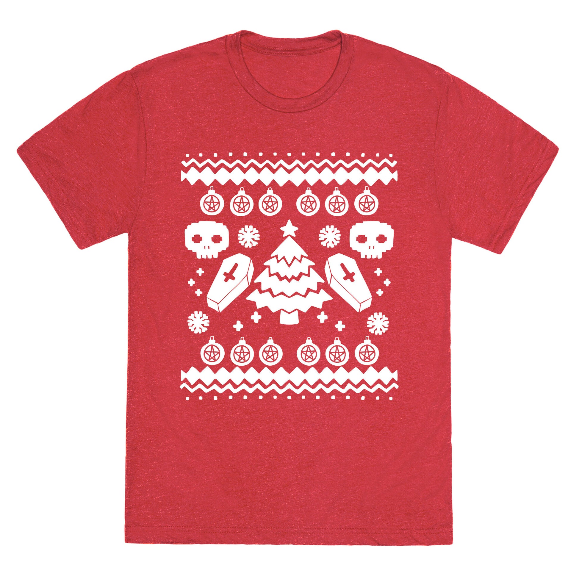 Goth Xmas Ugly Sweater Unisex Triblend Tee