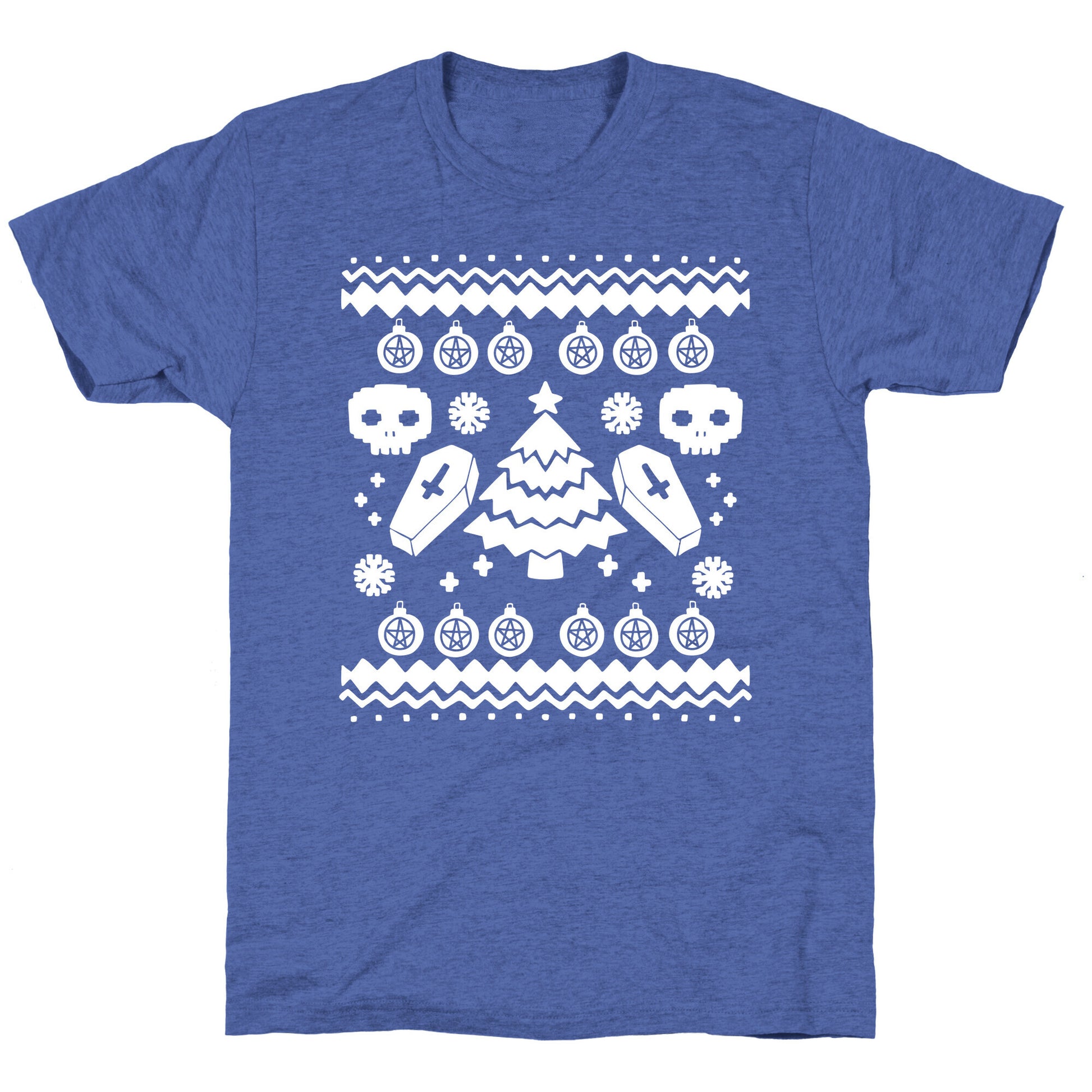 Goth Xmas Ugly Sweater Unisex Triblend Tee
