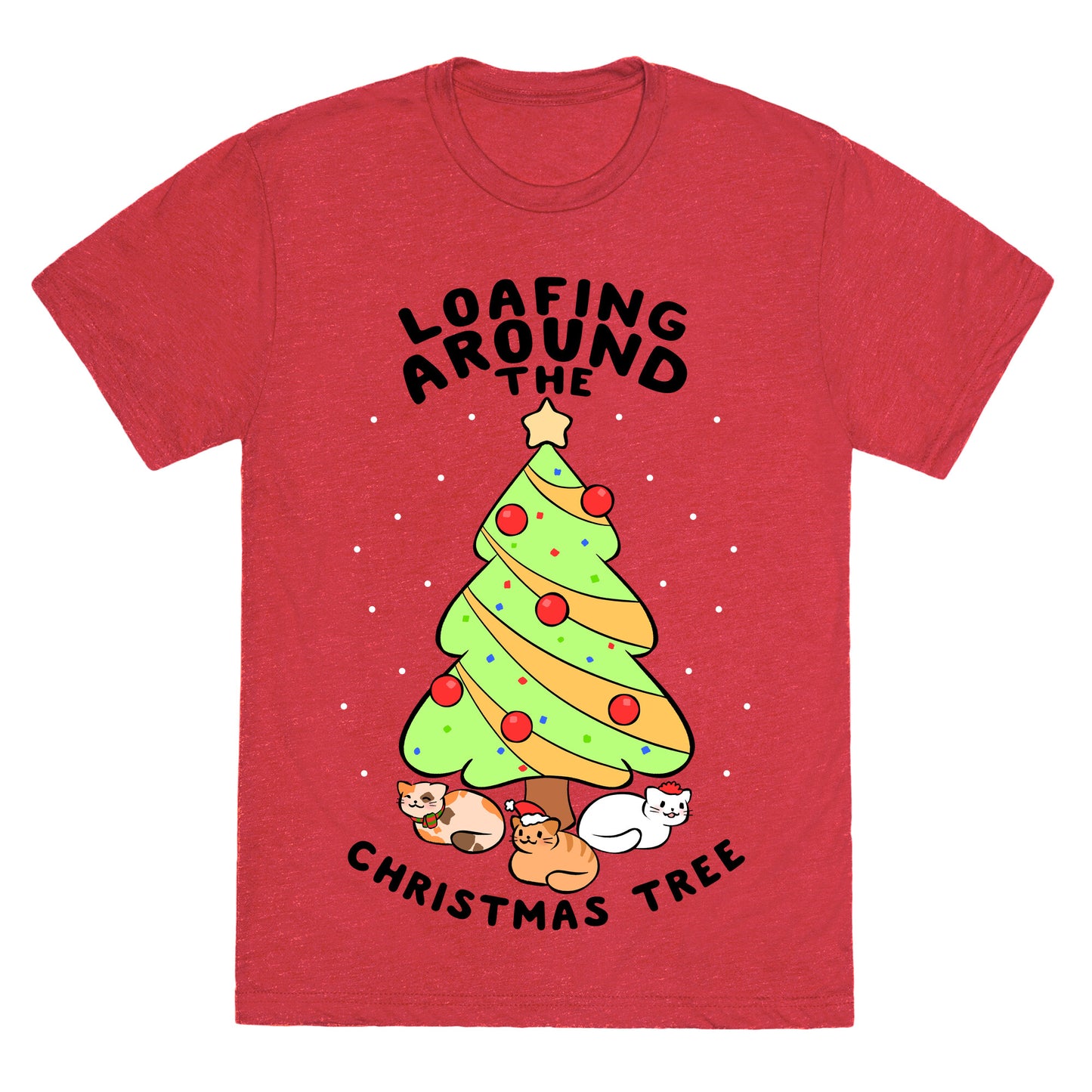 Loafing Around The Christmas Tree Unisex Triblend Tee