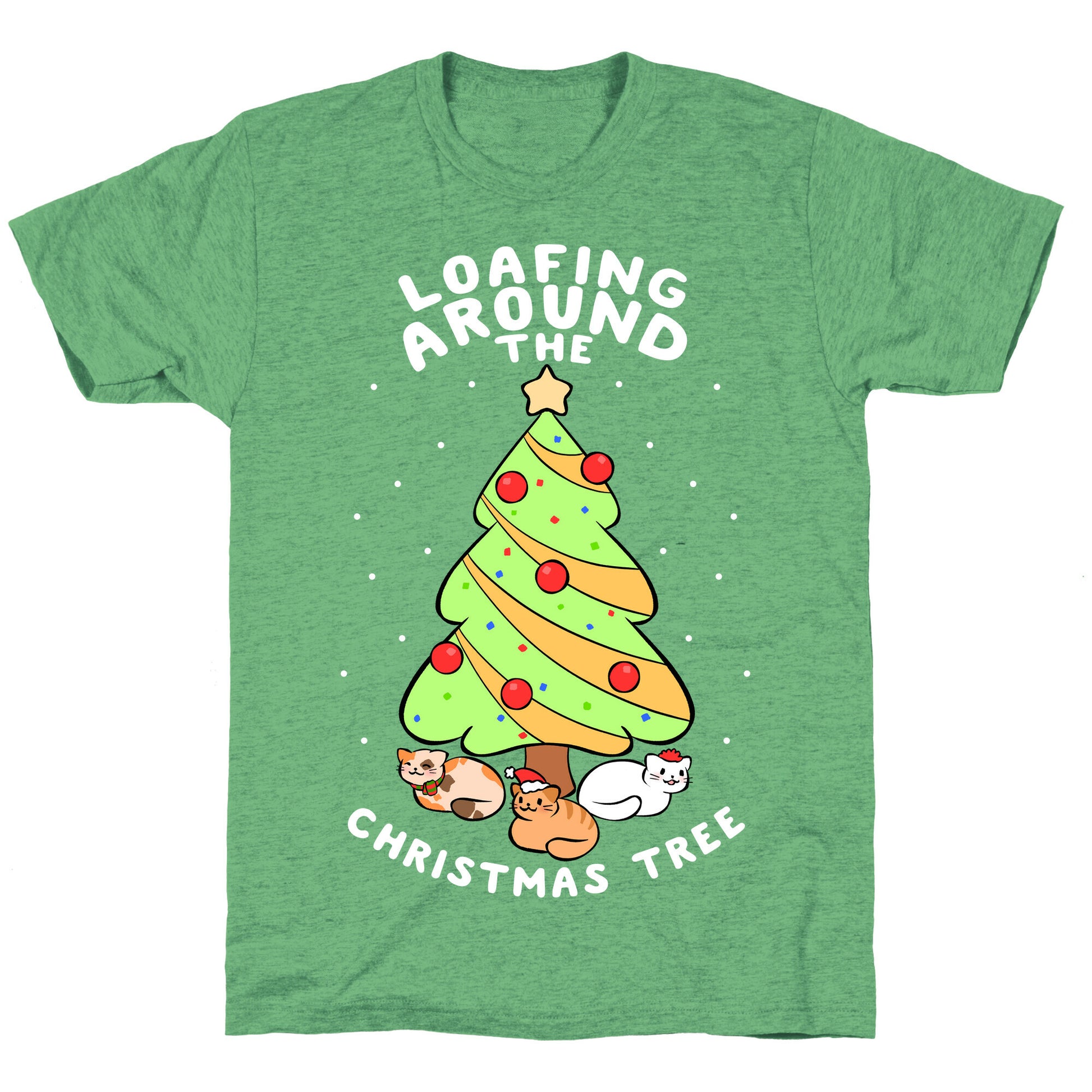 Loafing Around The Christmas Tree Unisex Triblend Tee