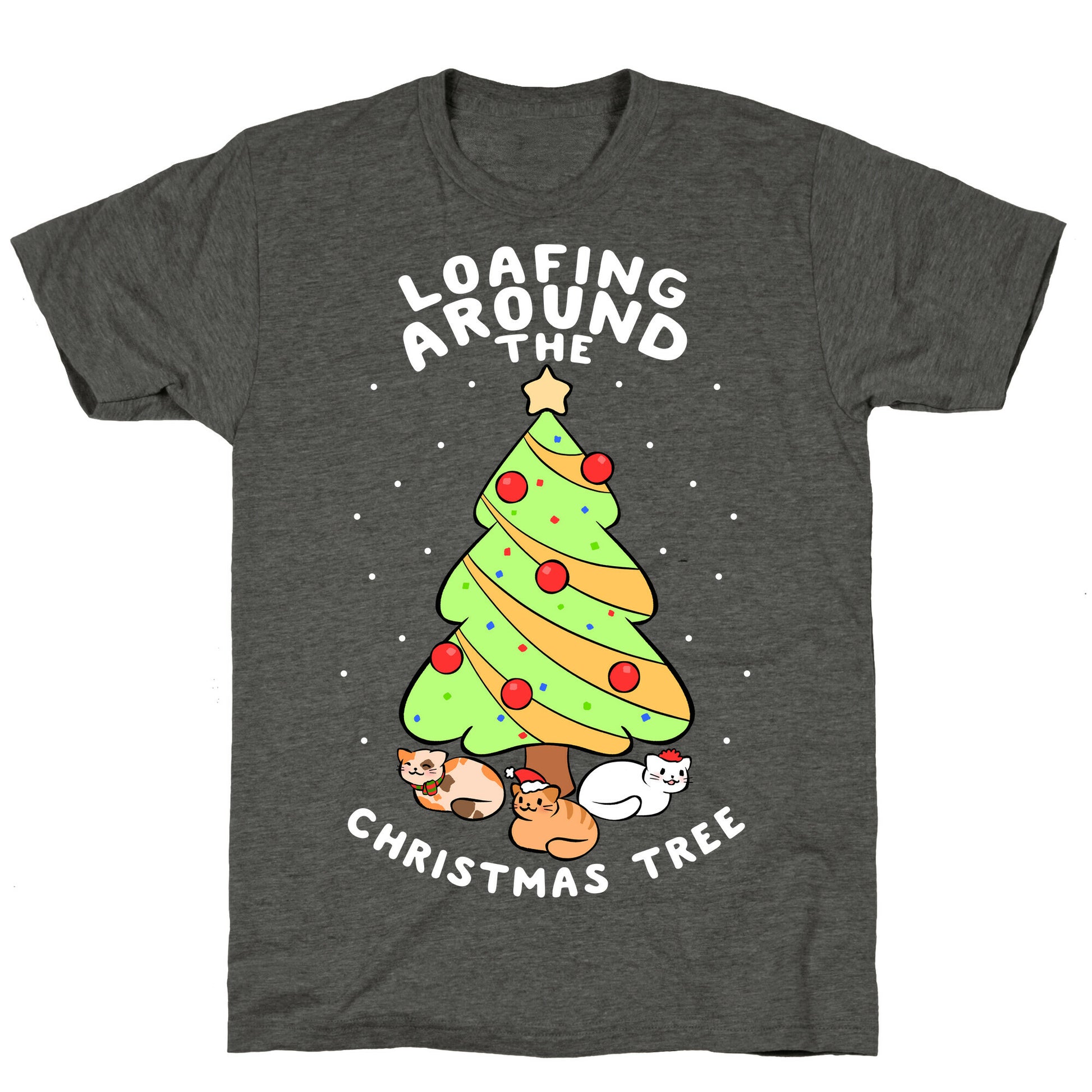 Loafing Around The Christmas Tree Unisex Triblend Tee