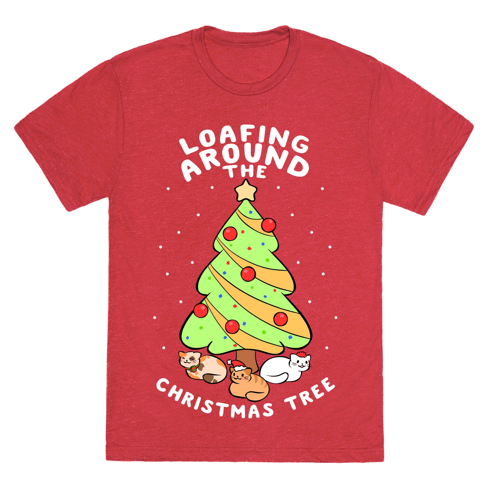Loafing Around The Christmas Tree Unisex Triblend Tee