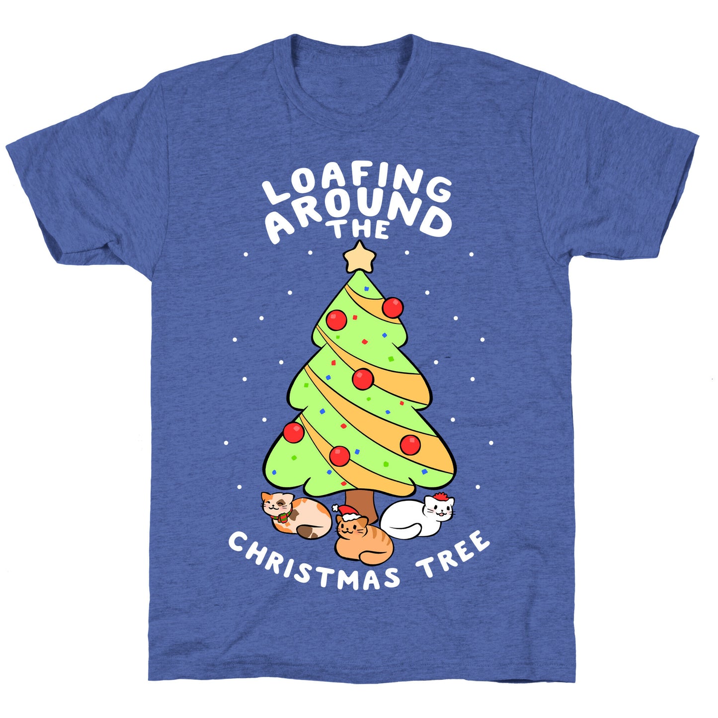 Loafing Around The Christmas Tree Unisex Triblend Tee