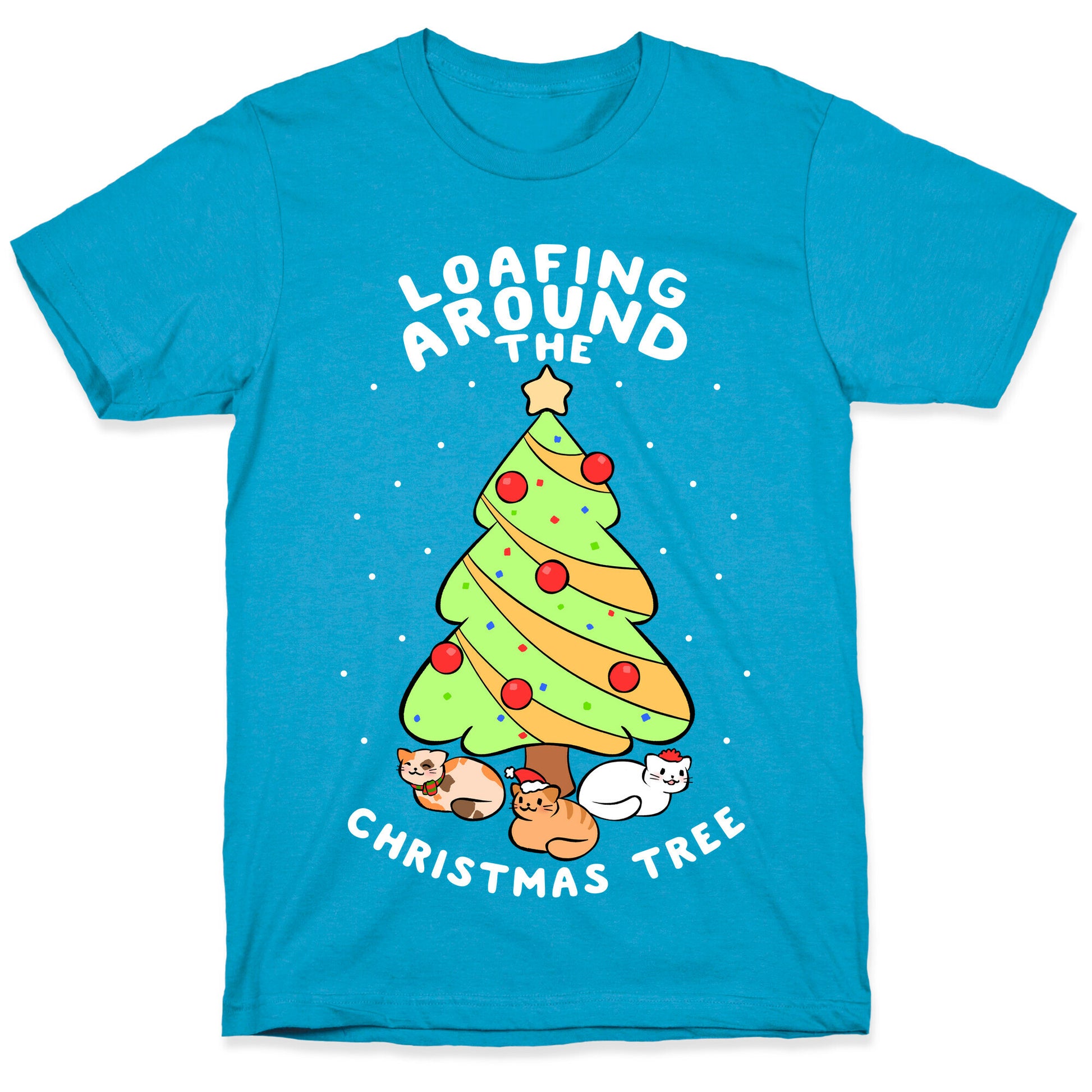Loafing Around The Christmas Tree Unisex Triblend Tee