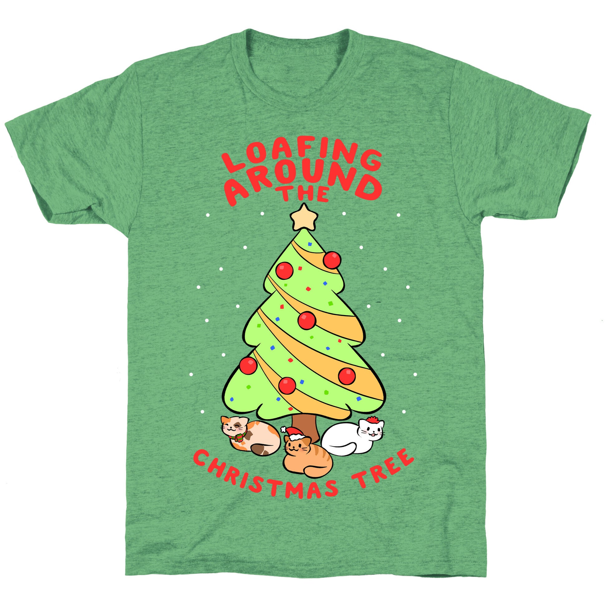 Loafing Around The Christmas Tree Unisex Triblend Tee