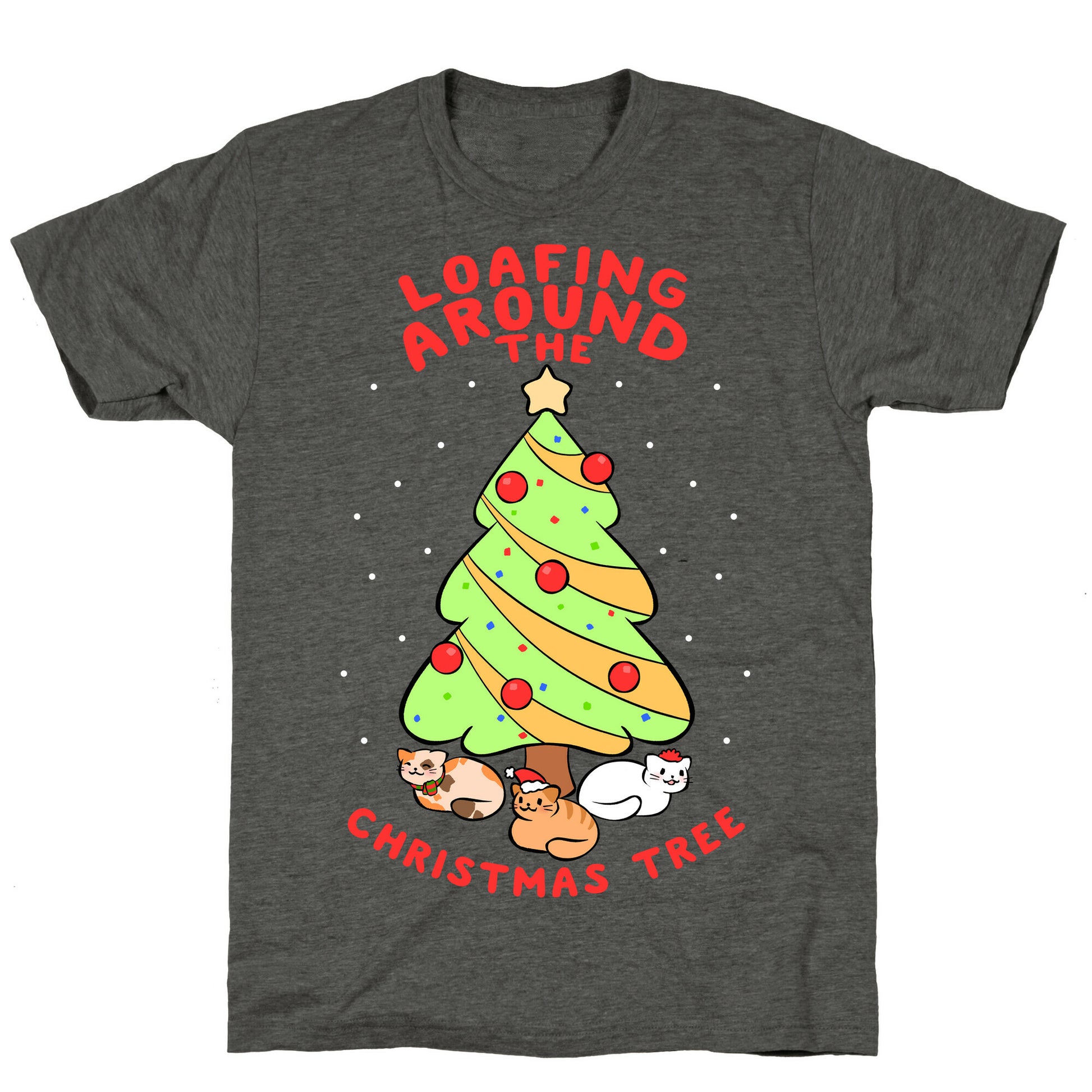 Loafing Around The Christmas Tree Unisex Triblend Tee