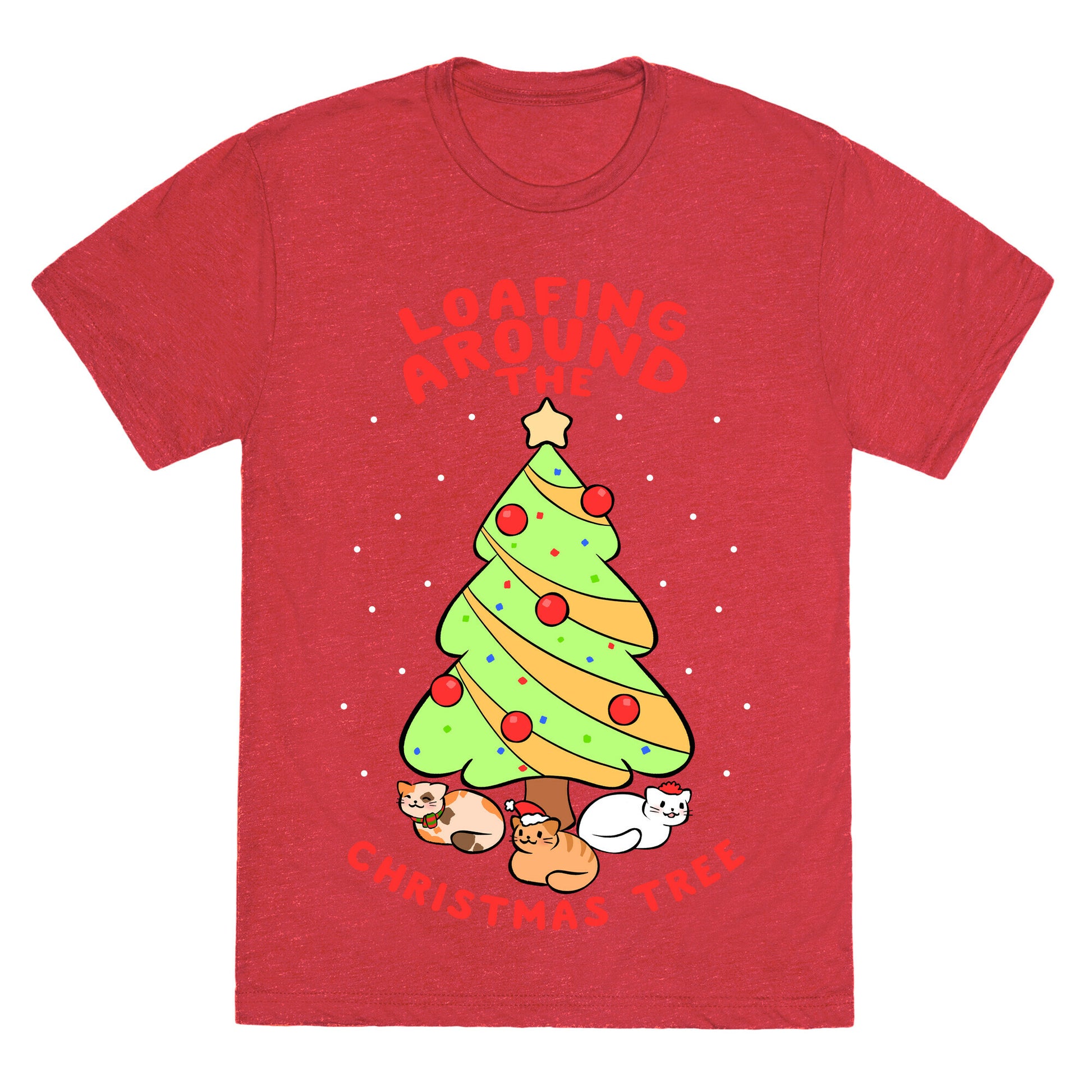 Loafing Around The Christmas Tree Unisex Triblend Tee
