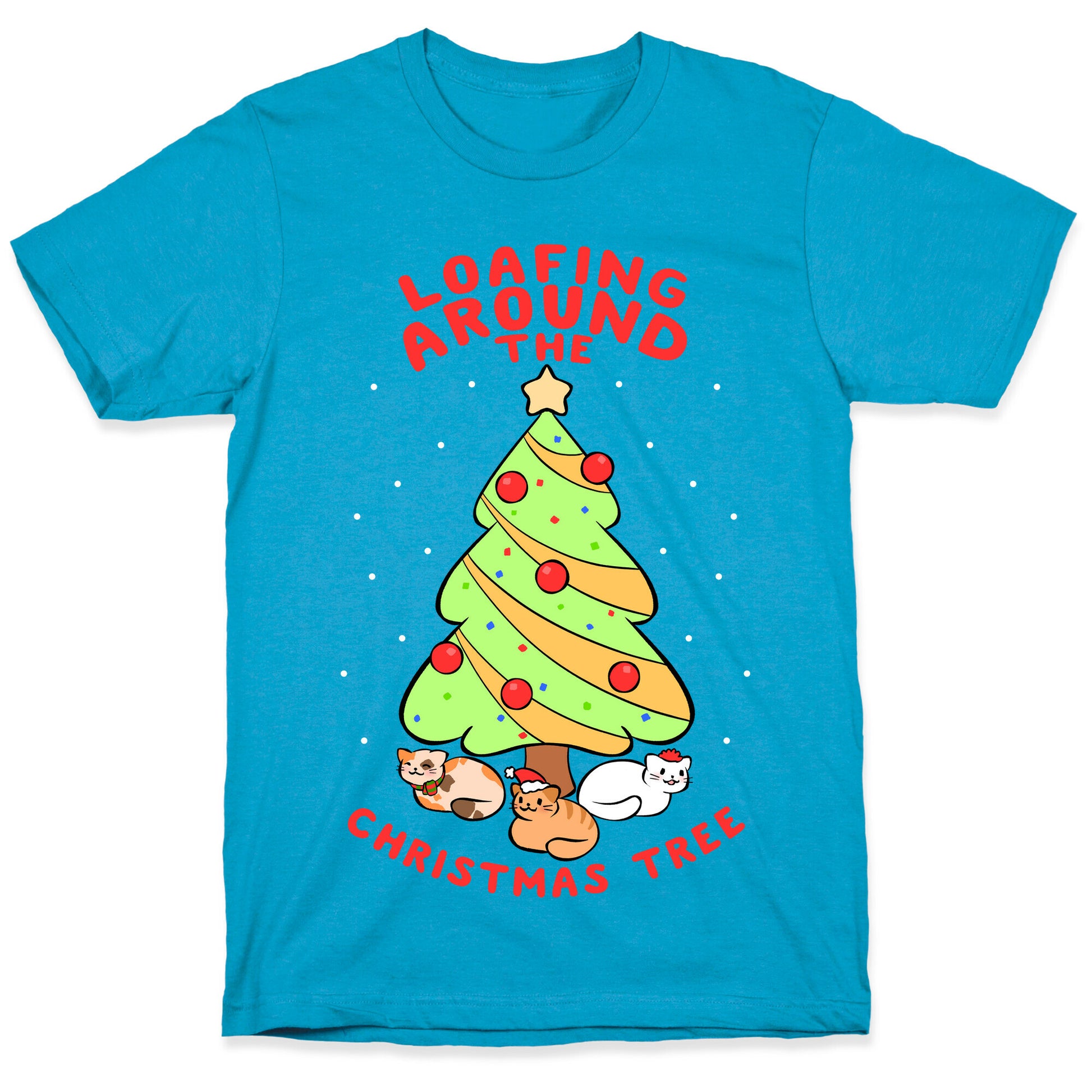 Loafing Around The Christmas Tree Unisex Triblend Tee