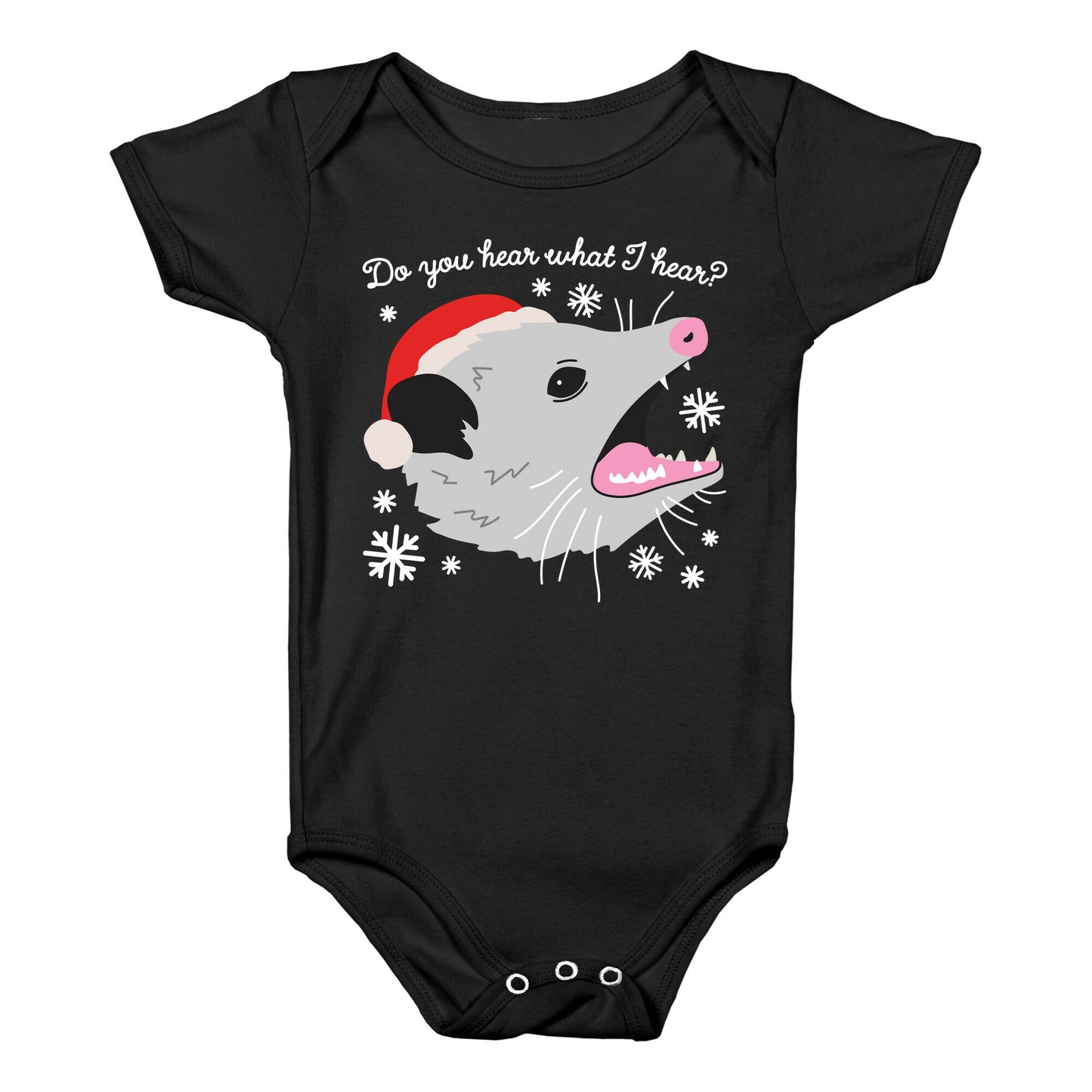 Do You Hear What I Hear? Screaming Opossum Baby One Piece