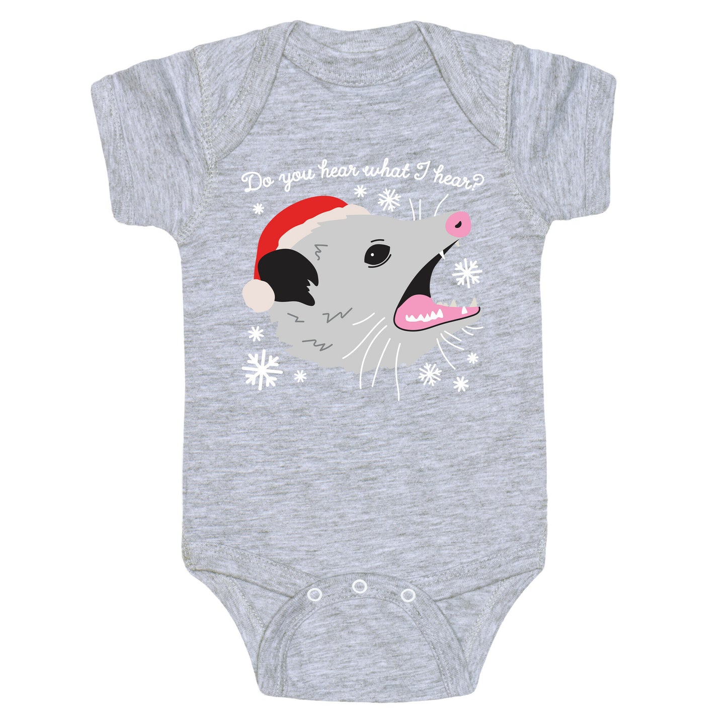 Do You Hear What I Hear? Screaming Opossum Baby One Piece
