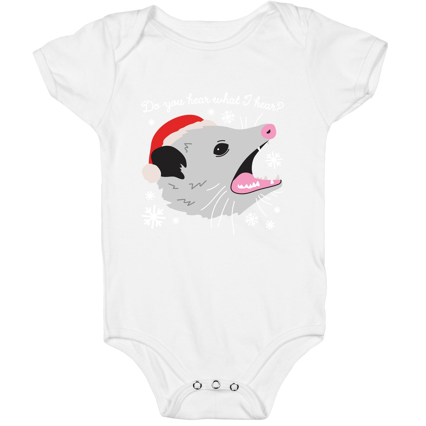 Do You Hear What I Hear? Screaming Opossum Baby One Piece