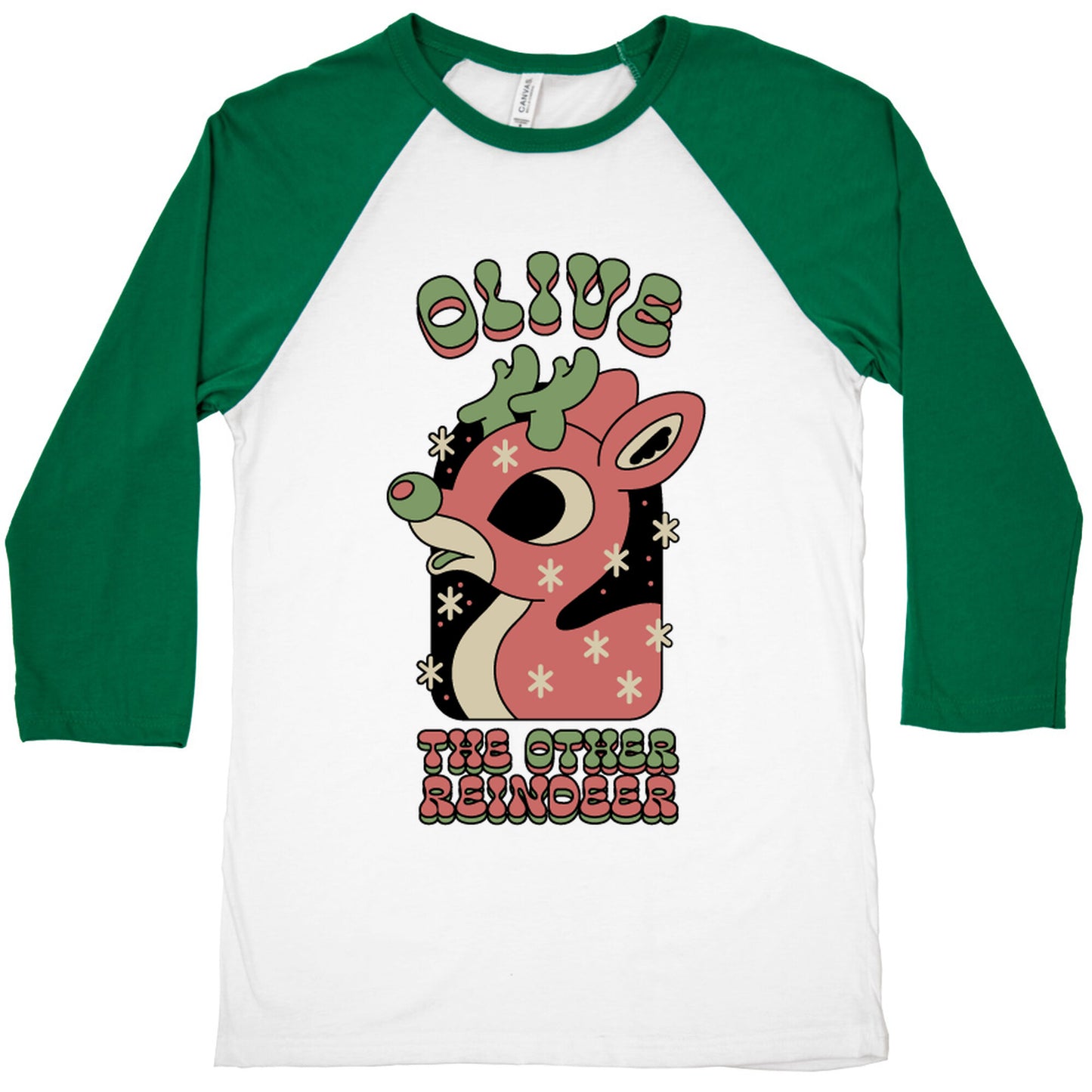 Olive The Other Reindeer Baseball Tee