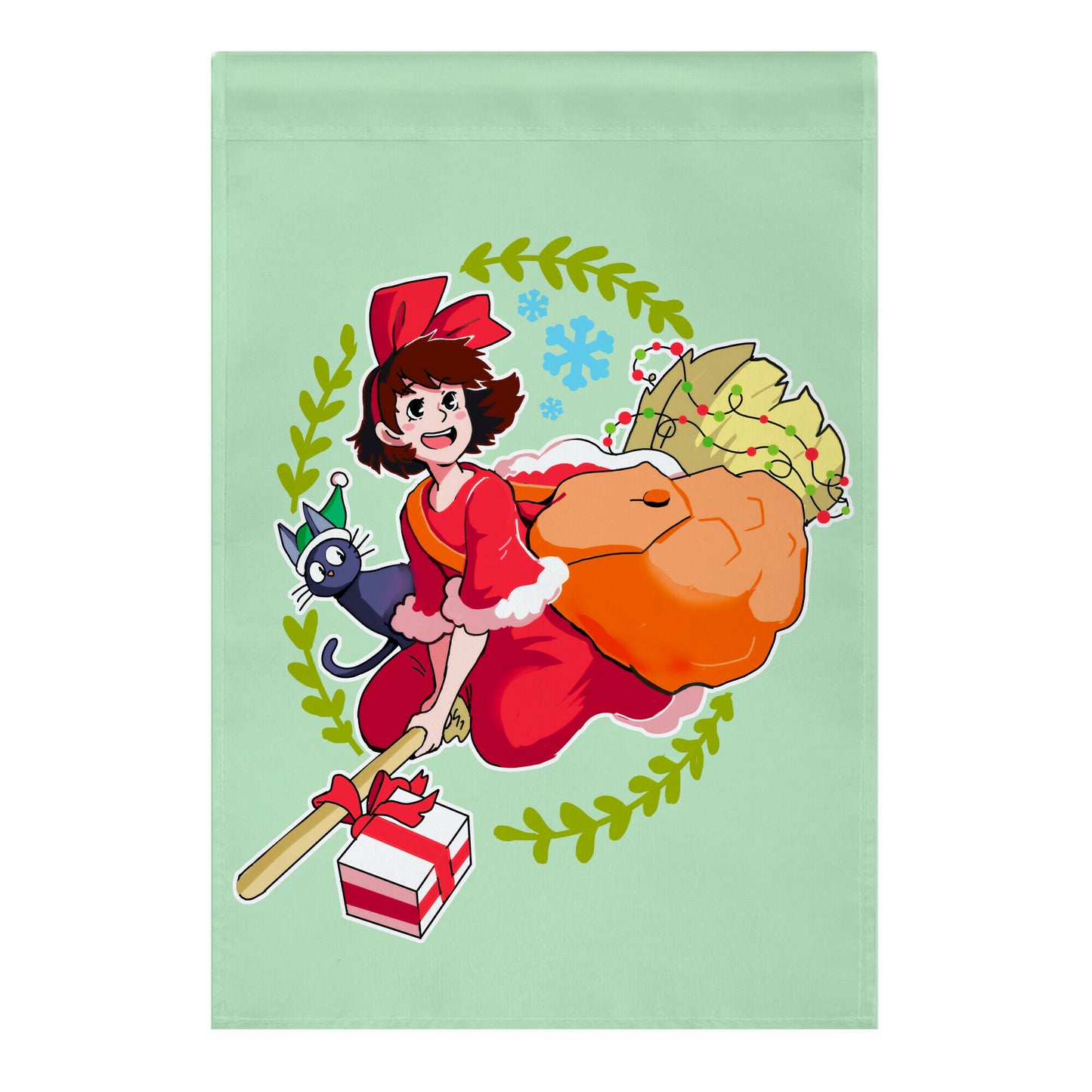 Kiki's Christmas Gift Delivery Garden Flag