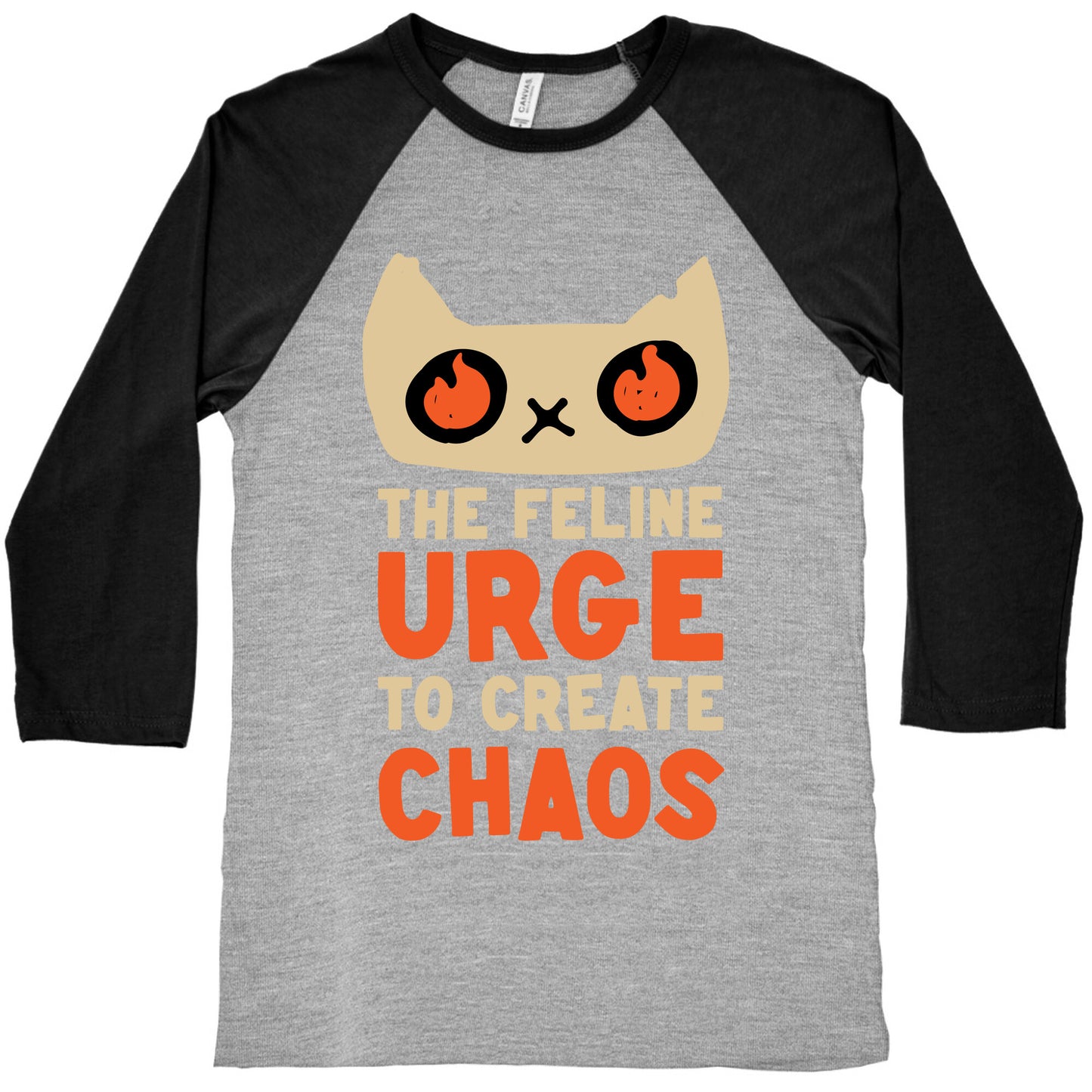 The Feline Urge To Create Chaos Baseball Tee