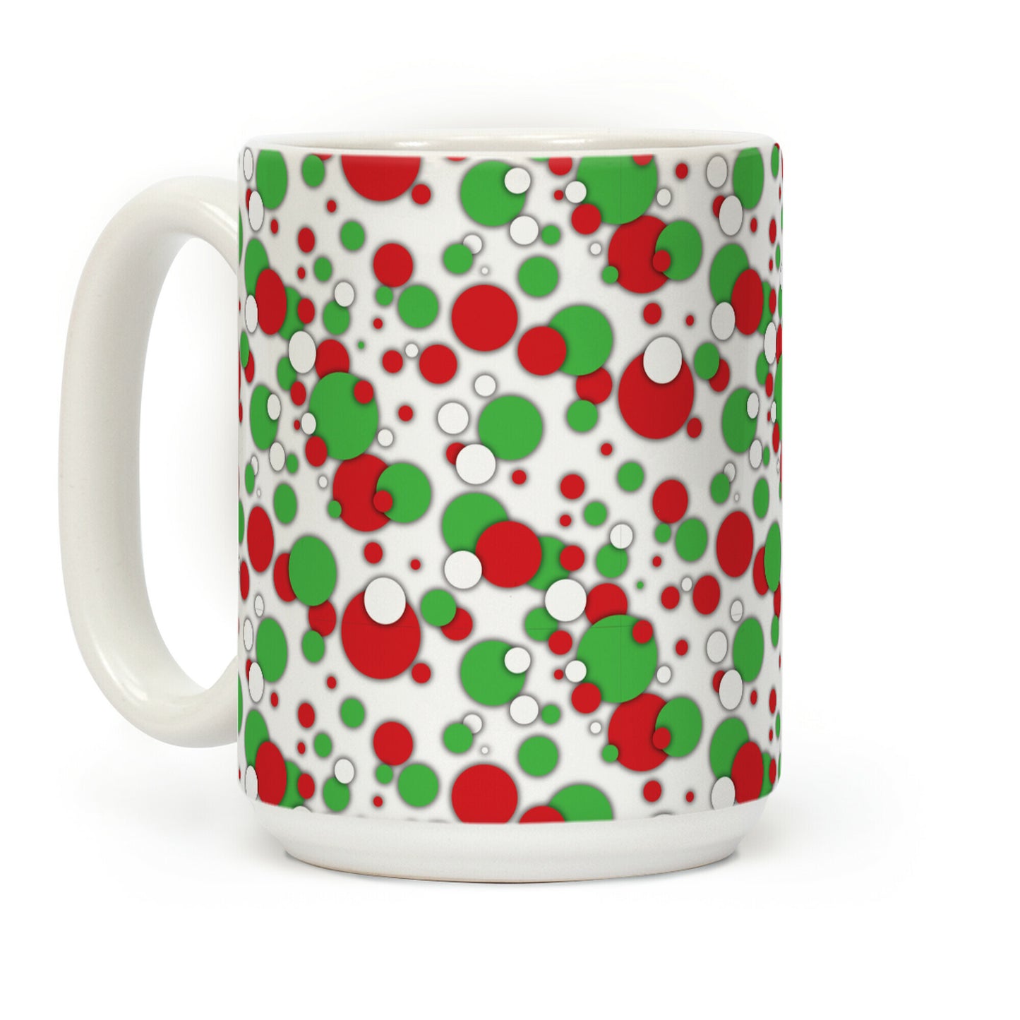 Red And Green Holiday Confetti Coffee Mug