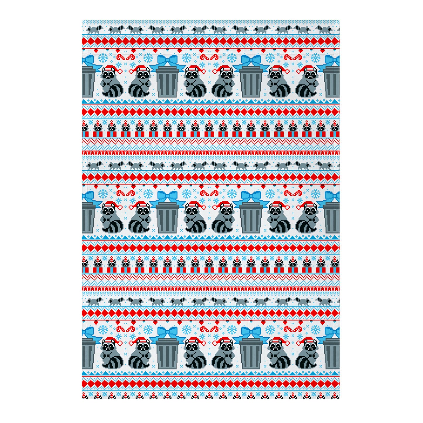 Raccoon Ugly Christmas Sweater Garden Flag